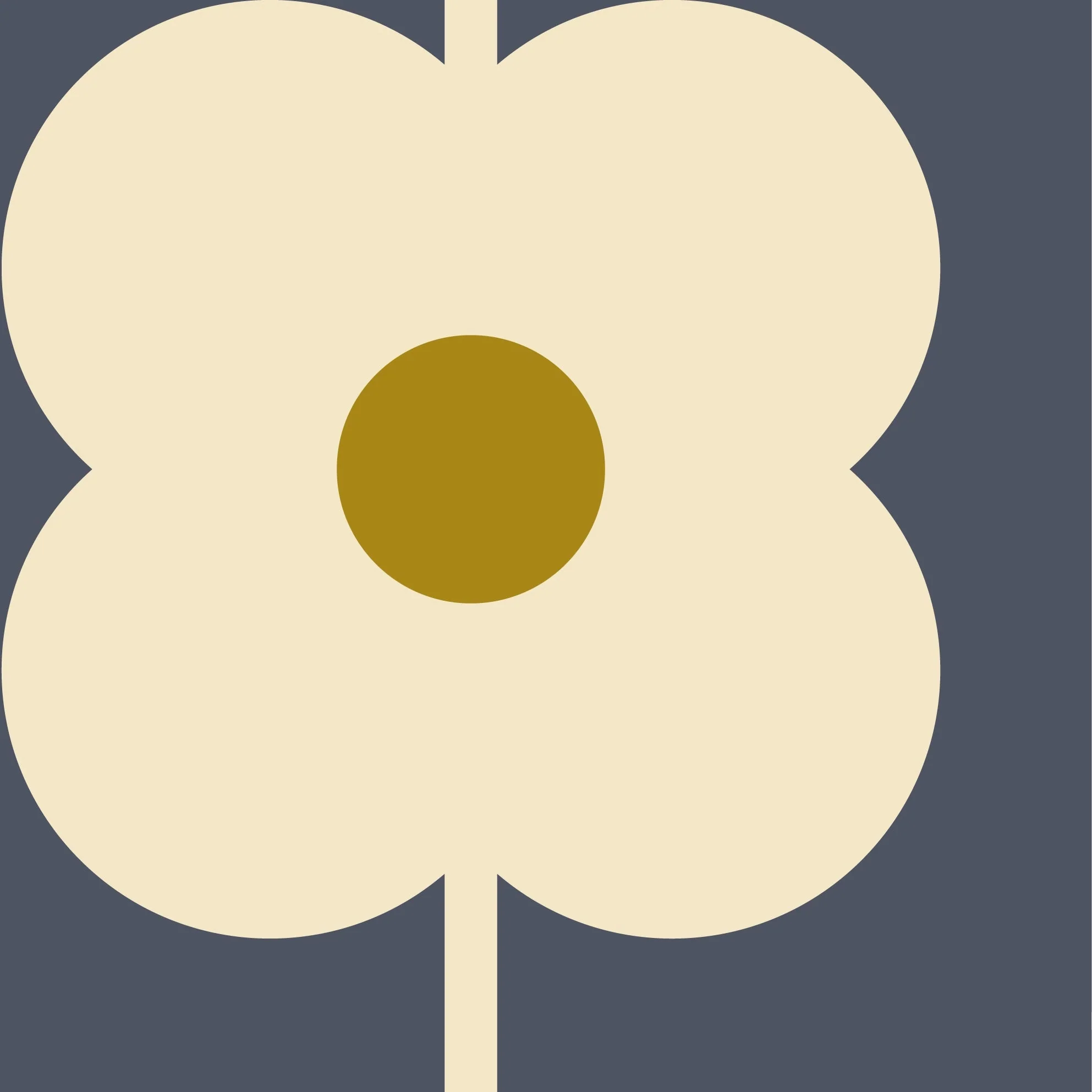 Abacus Flower Denim Wallpaper Sample