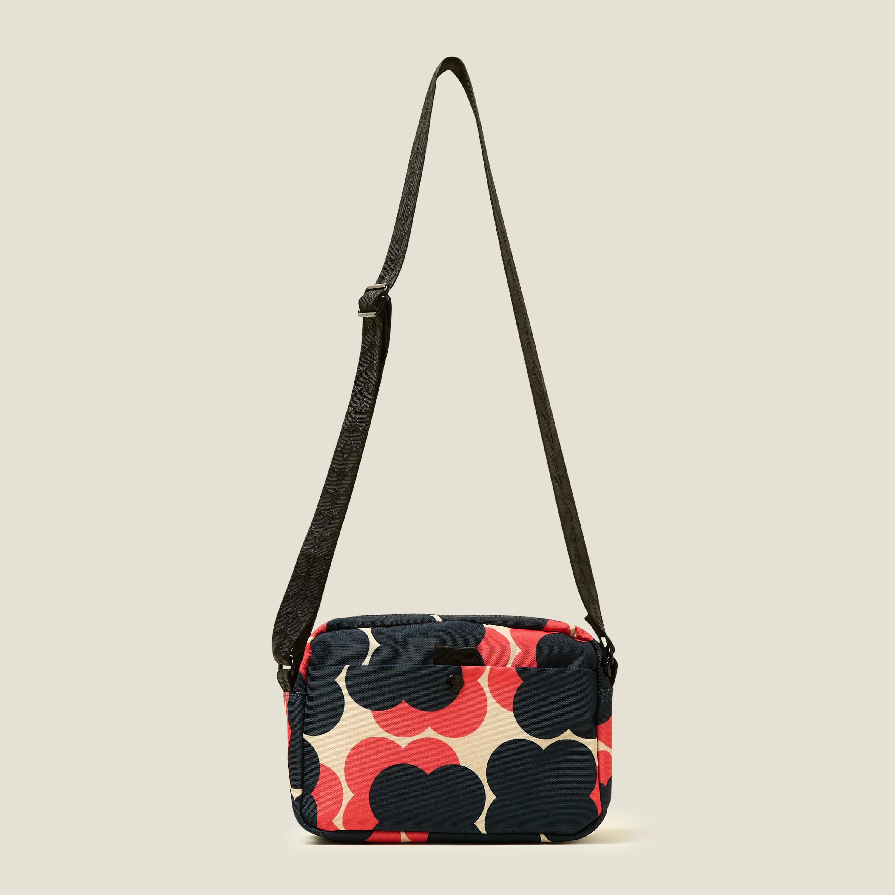 Angle Camera Bag - Floating Flower Navy Red - Image 5