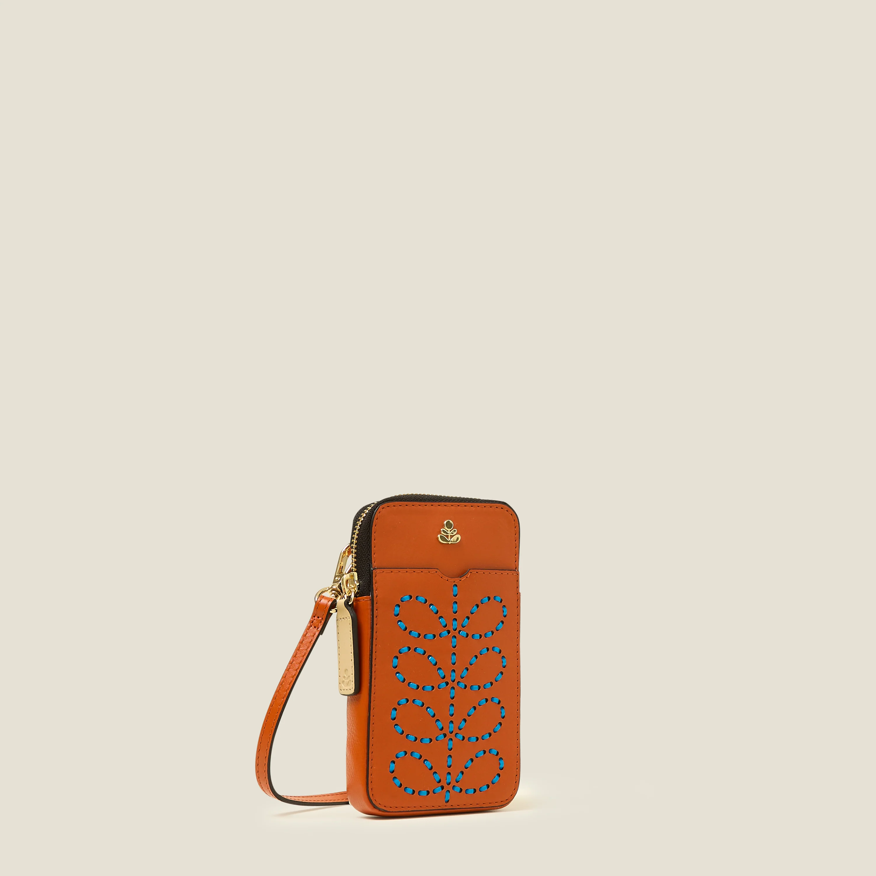 Ariel Phone Case - Whipstitch Stem Orange - Image 2