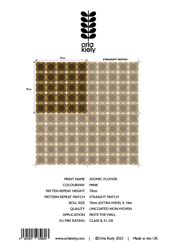 Atomic Flower Mink Wallpaper Sample - Image 2