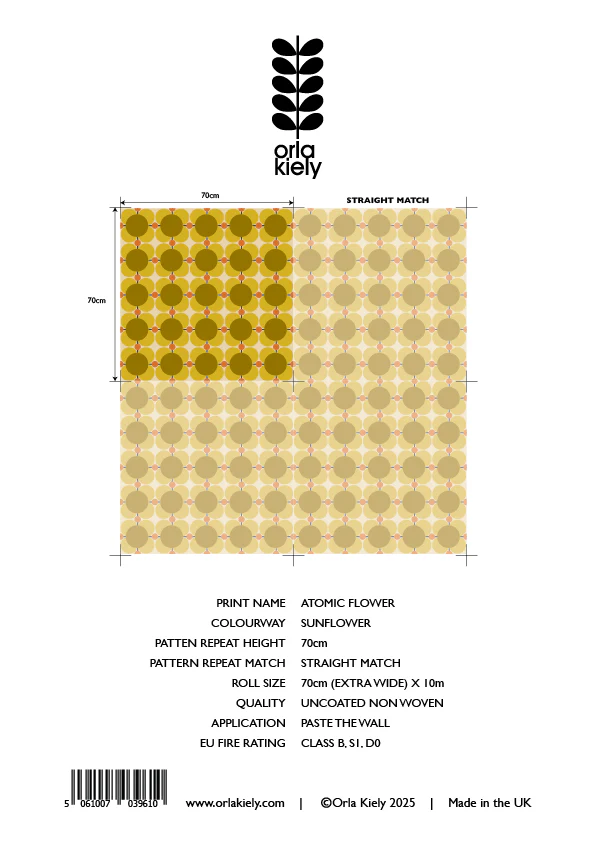 Atomic Flower Sunflower Wallpaper Sample - Image 2