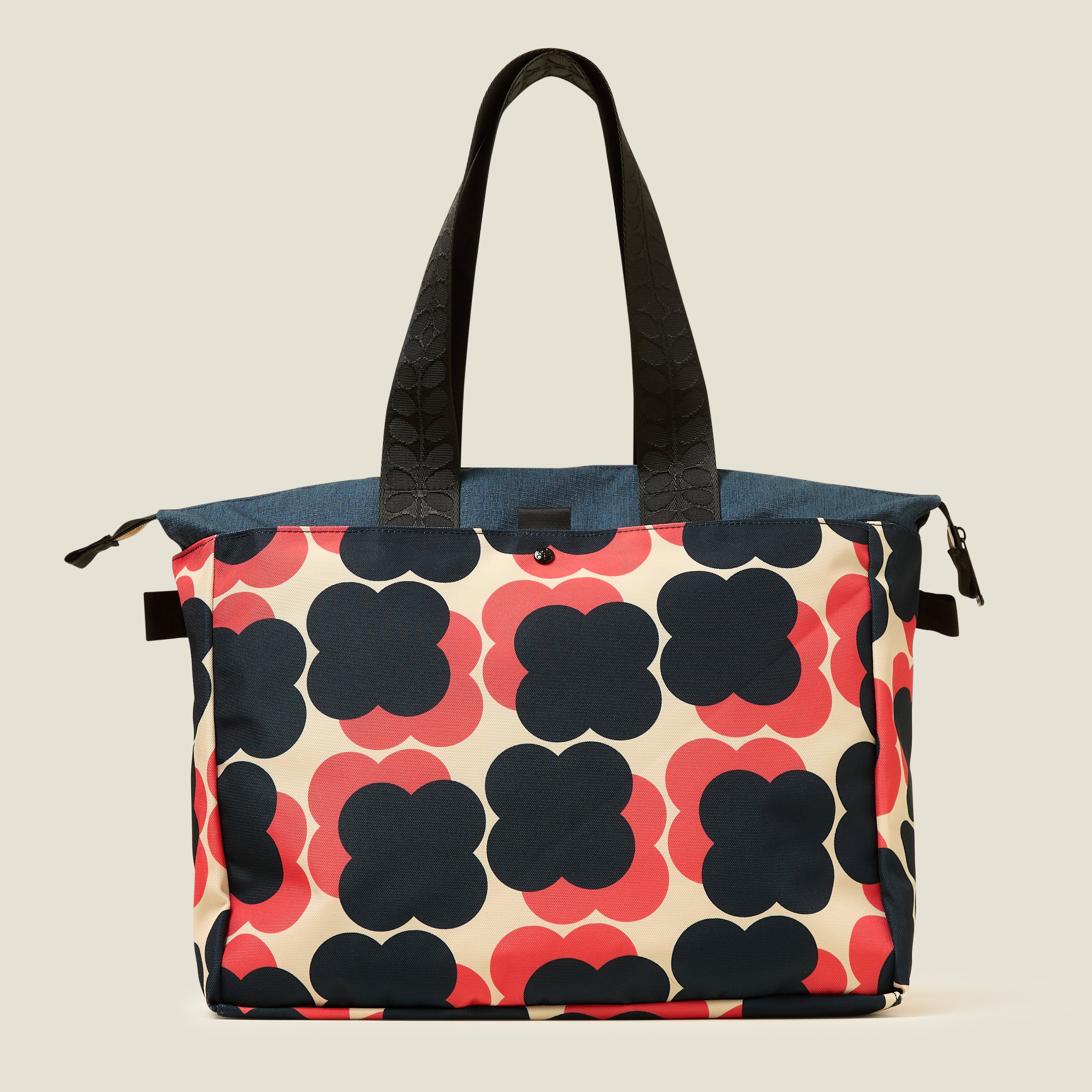 Axis Tote - Floating Flower Navy Red - Image 3