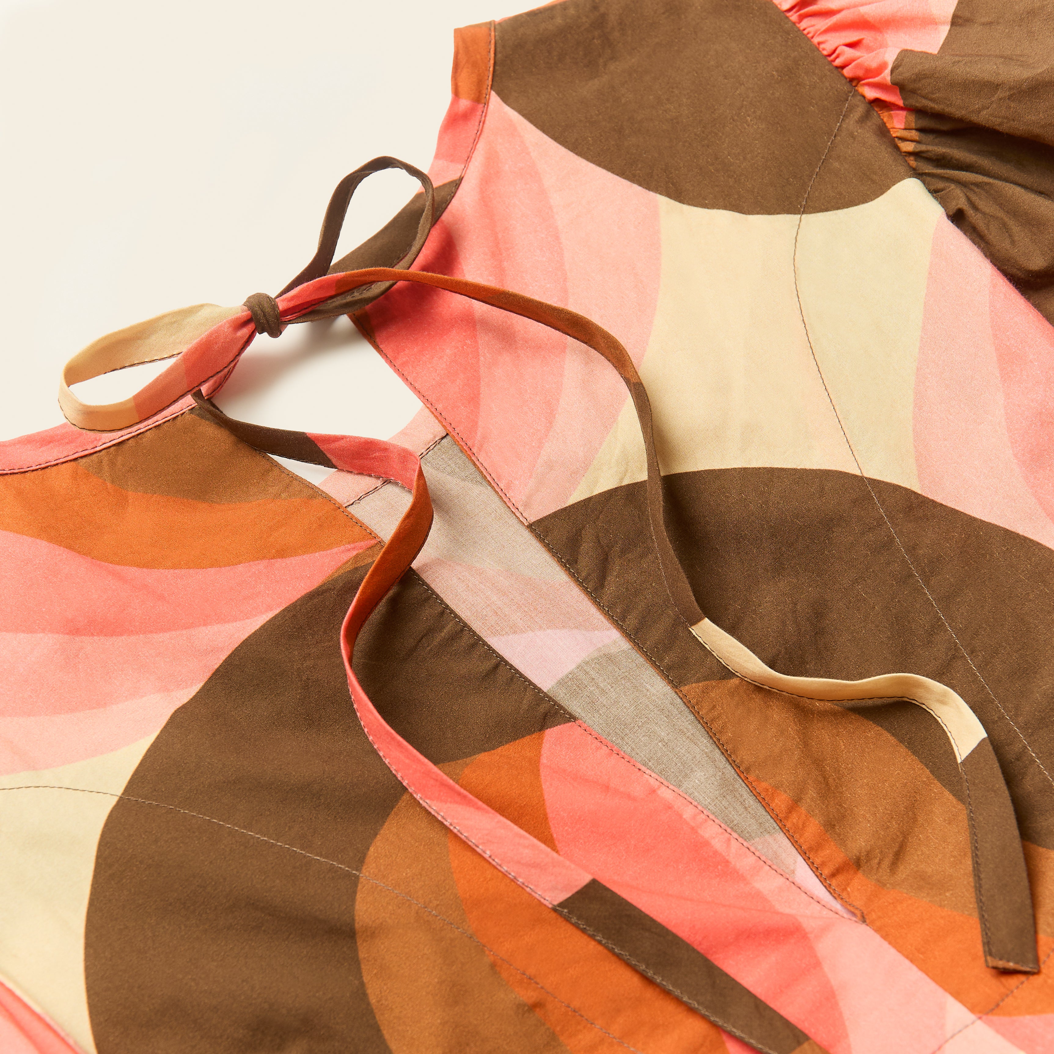 Bella Puff Sleeve Dress Giant Rolling Wave - Image 5