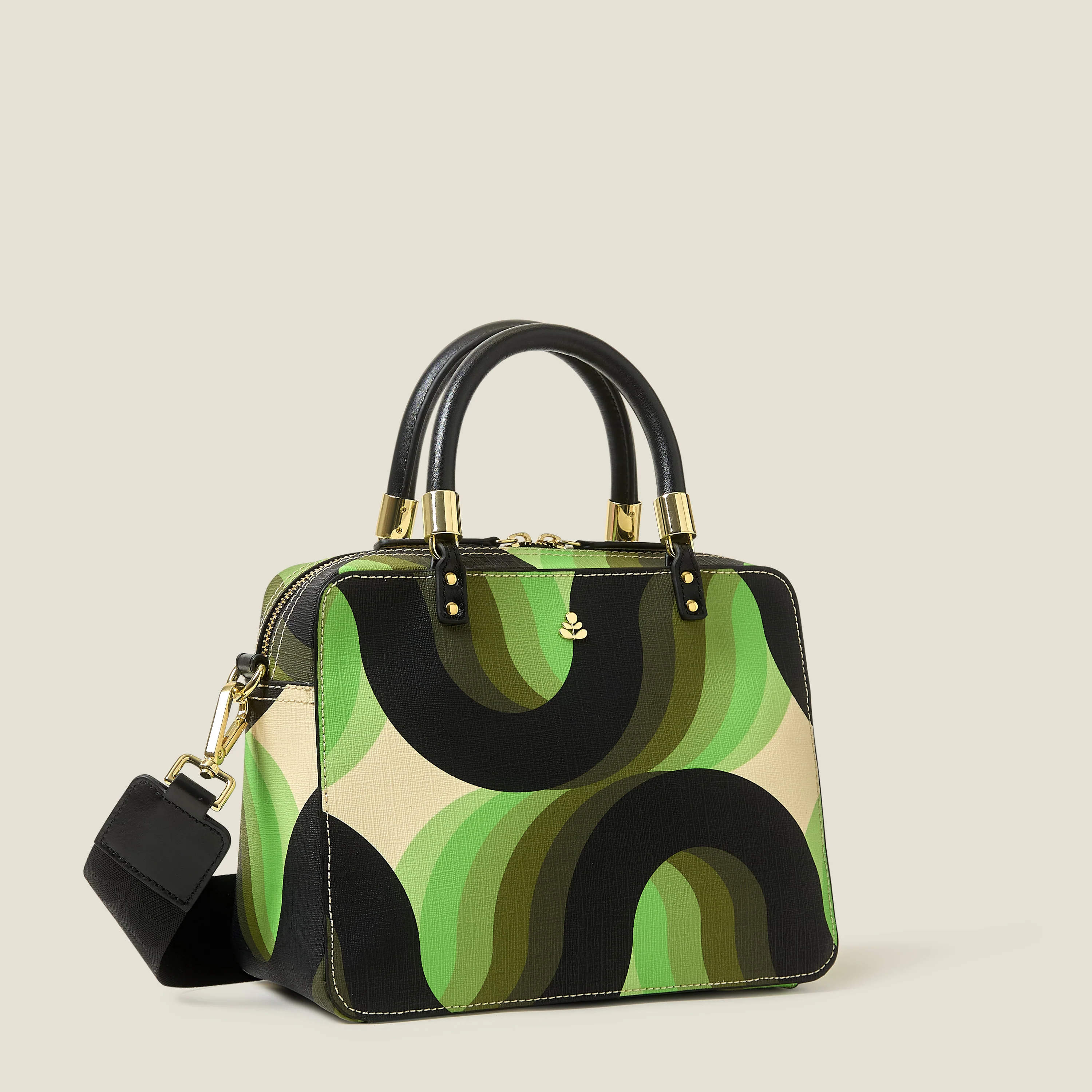 Medium Block Handbag - Rolling Waves Electra - Image 3