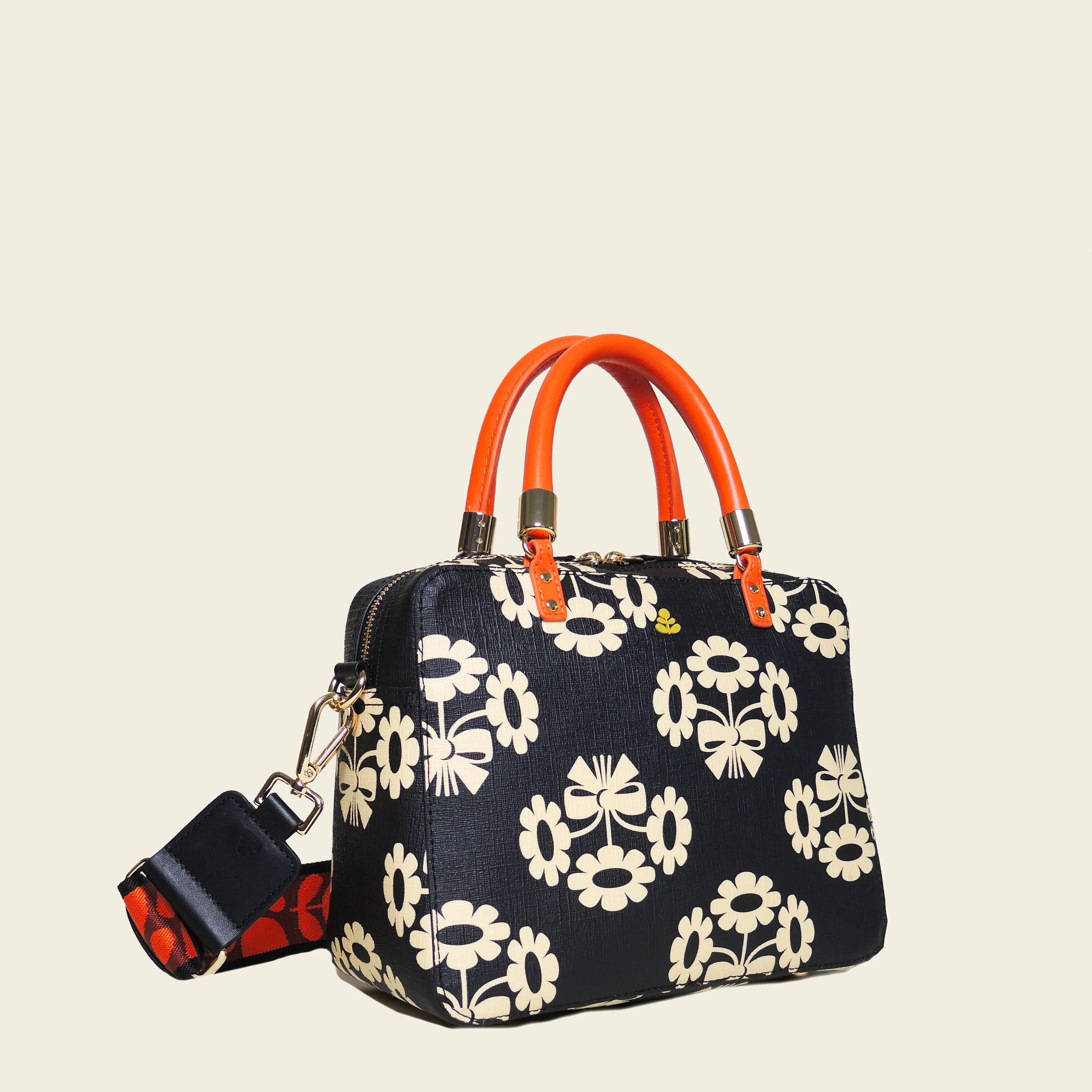 Block Medium Handbag - Posey Flower Midnight - Image 3