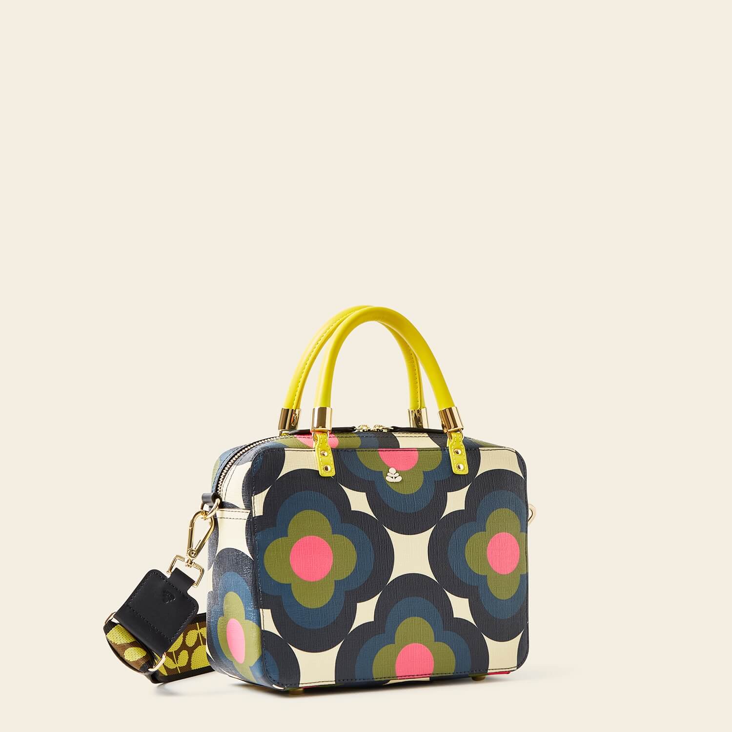 Block Medium Handbag - Radial Flower Rockpool - Image 3