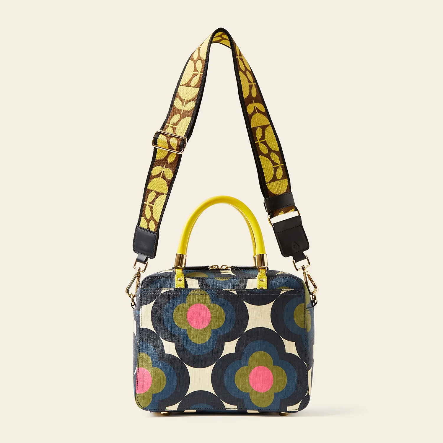 Block Medium Handbag - Radial Flower Rockpool - Image 4