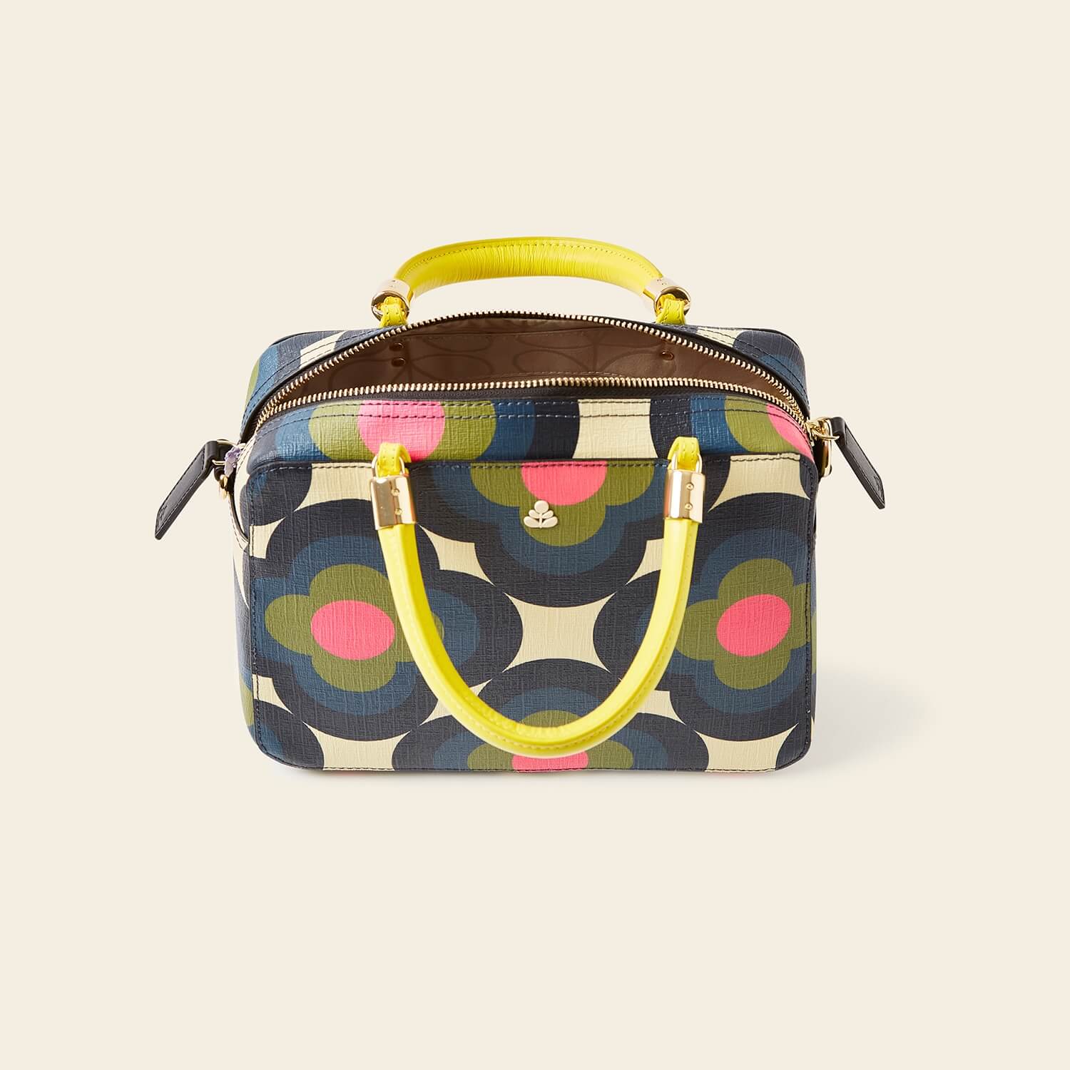 Block Medium Handbag - Radial Flower Rockpool - Image 5