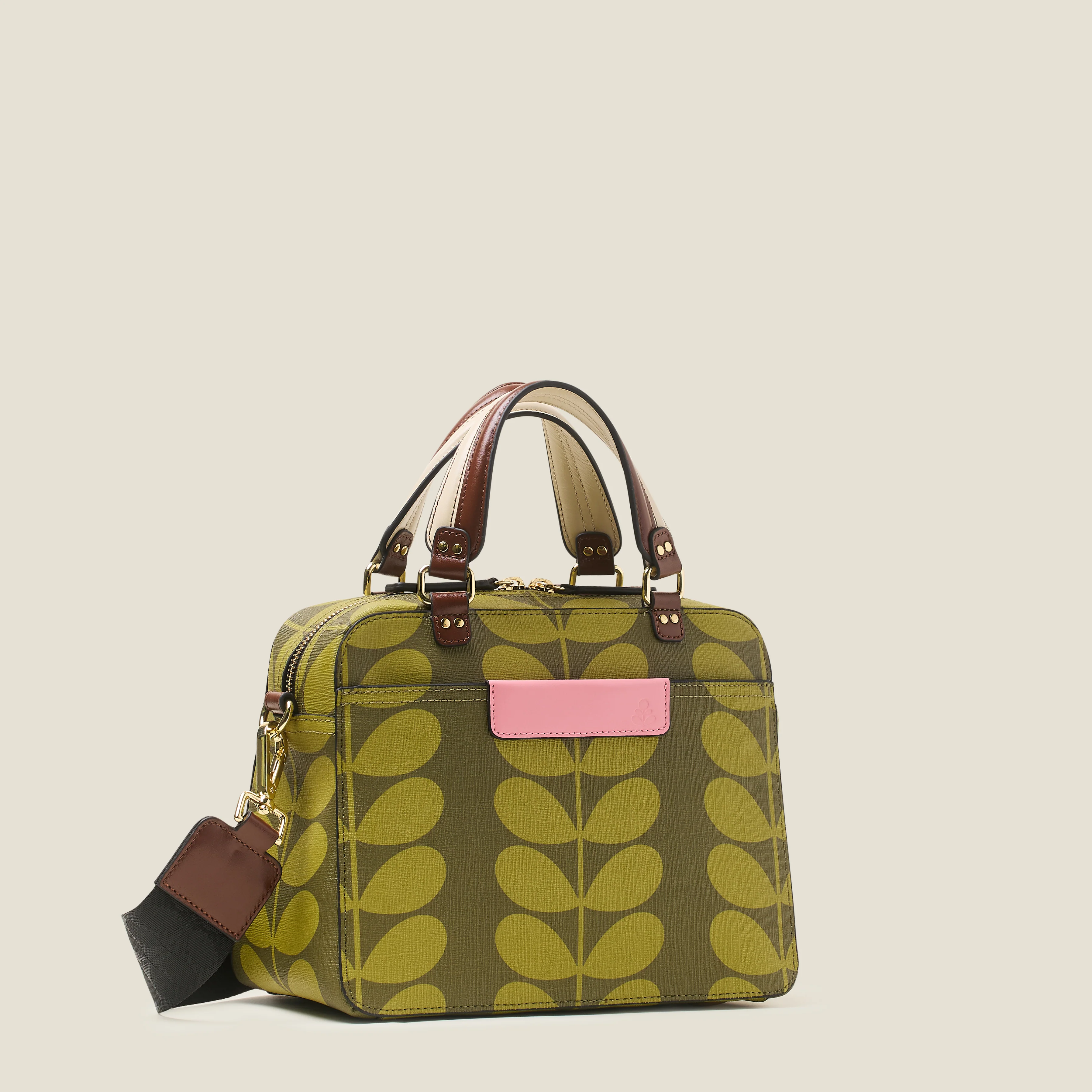 Block Medium Handbag - Solid Stem Olive - Image 3