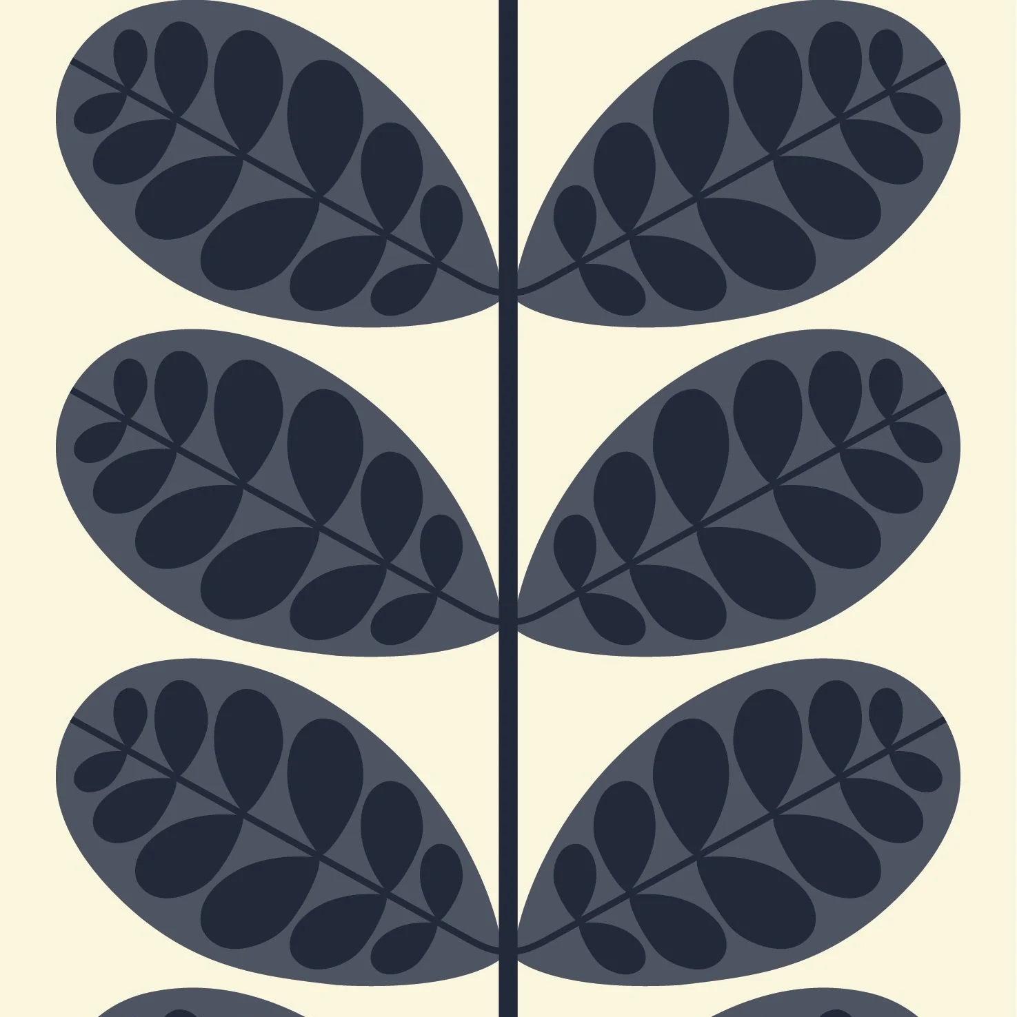 Botanica Denim Wallpaper Sample