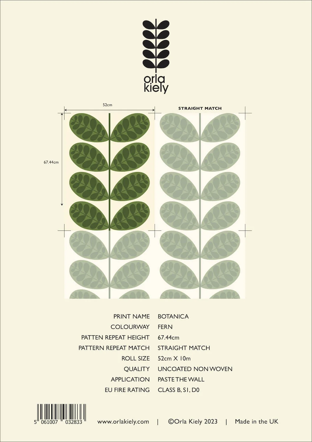 Botanica Fern Wallpaper - Sample ROW - Image 2