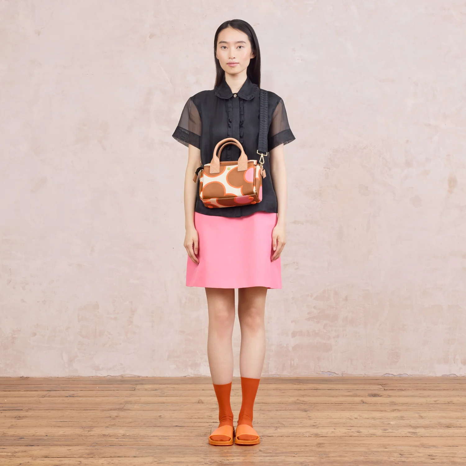 Calder Mini Handbag - Flower Spot Persimmon - Image 3
