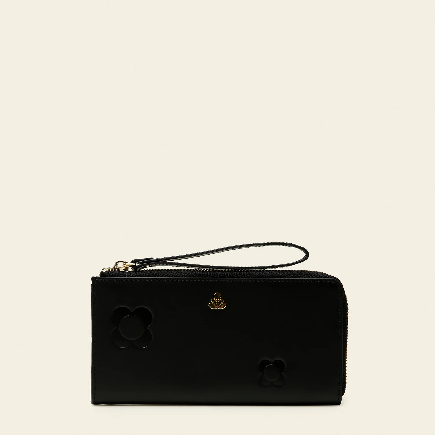 Carrie Long Zip Purse - Scattered Flower Black