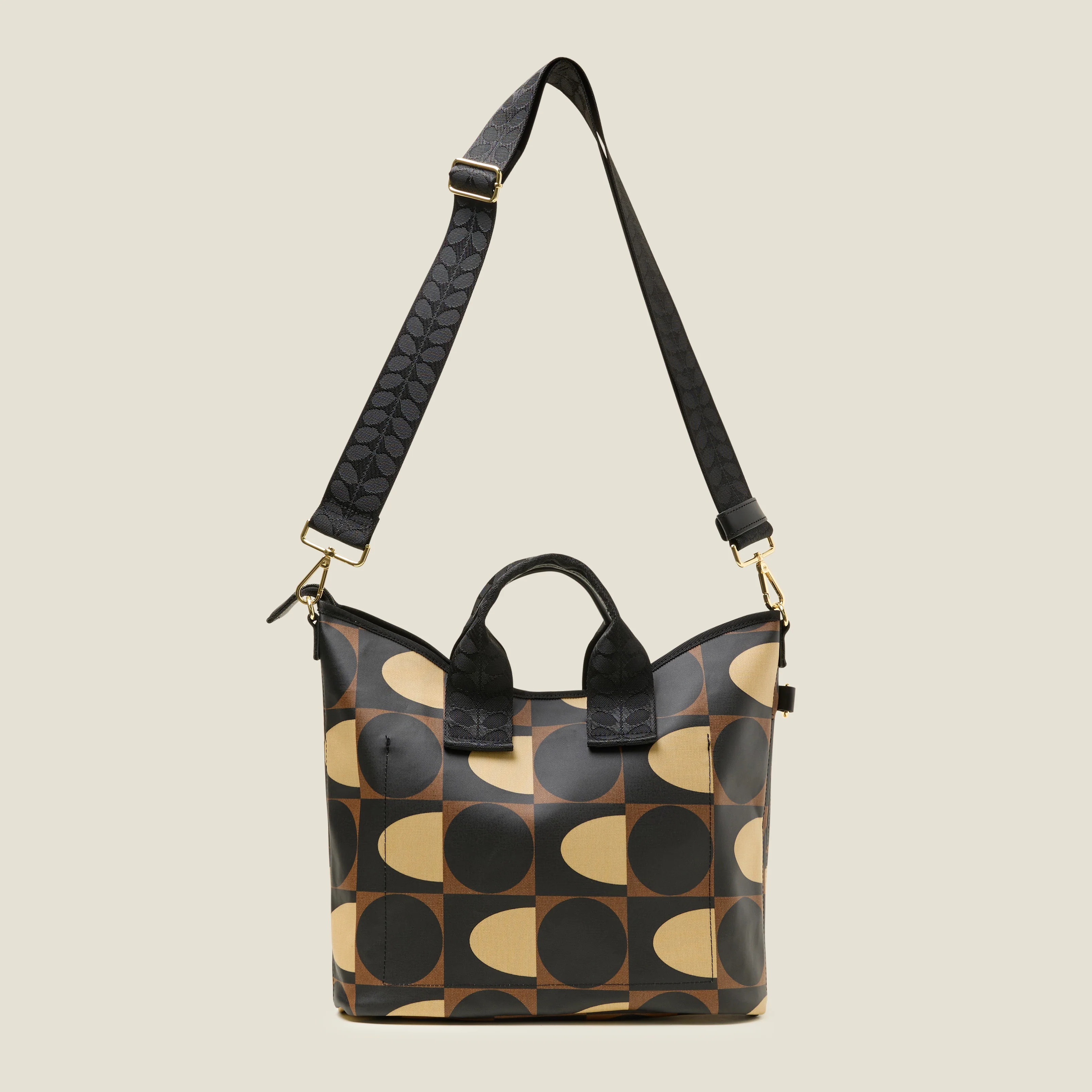 Carry Grab Crossbody Bag - Spot Square Mocha - Image 4