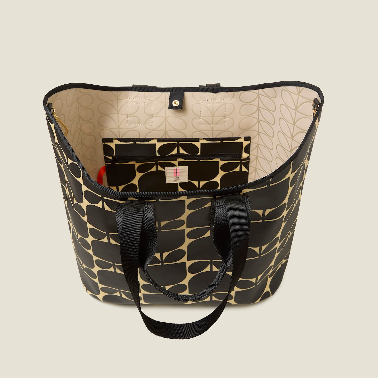 Carryall Large Tote - Block Flower Monochrome - Image 5