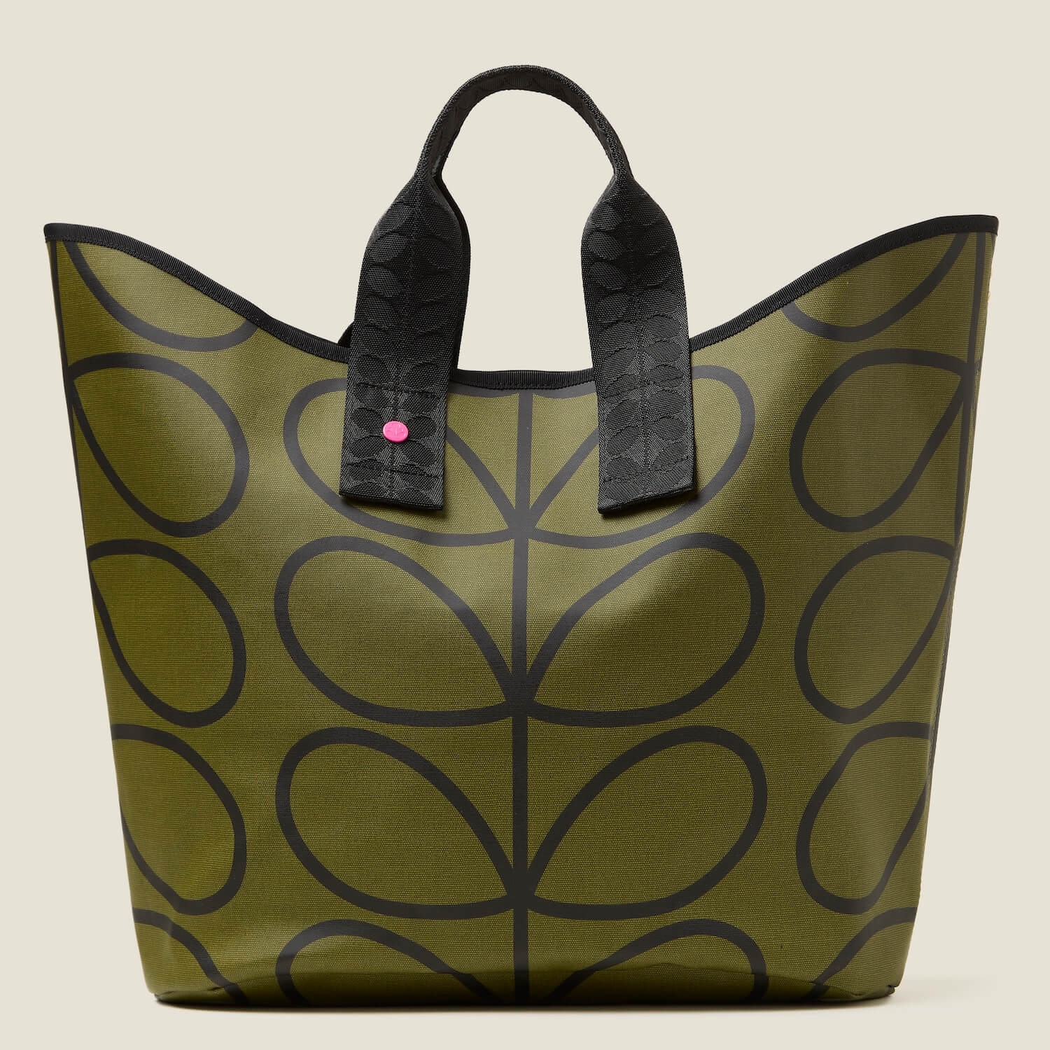 Carryall Large Tote - Giant Linear Stem Olive - Image 2