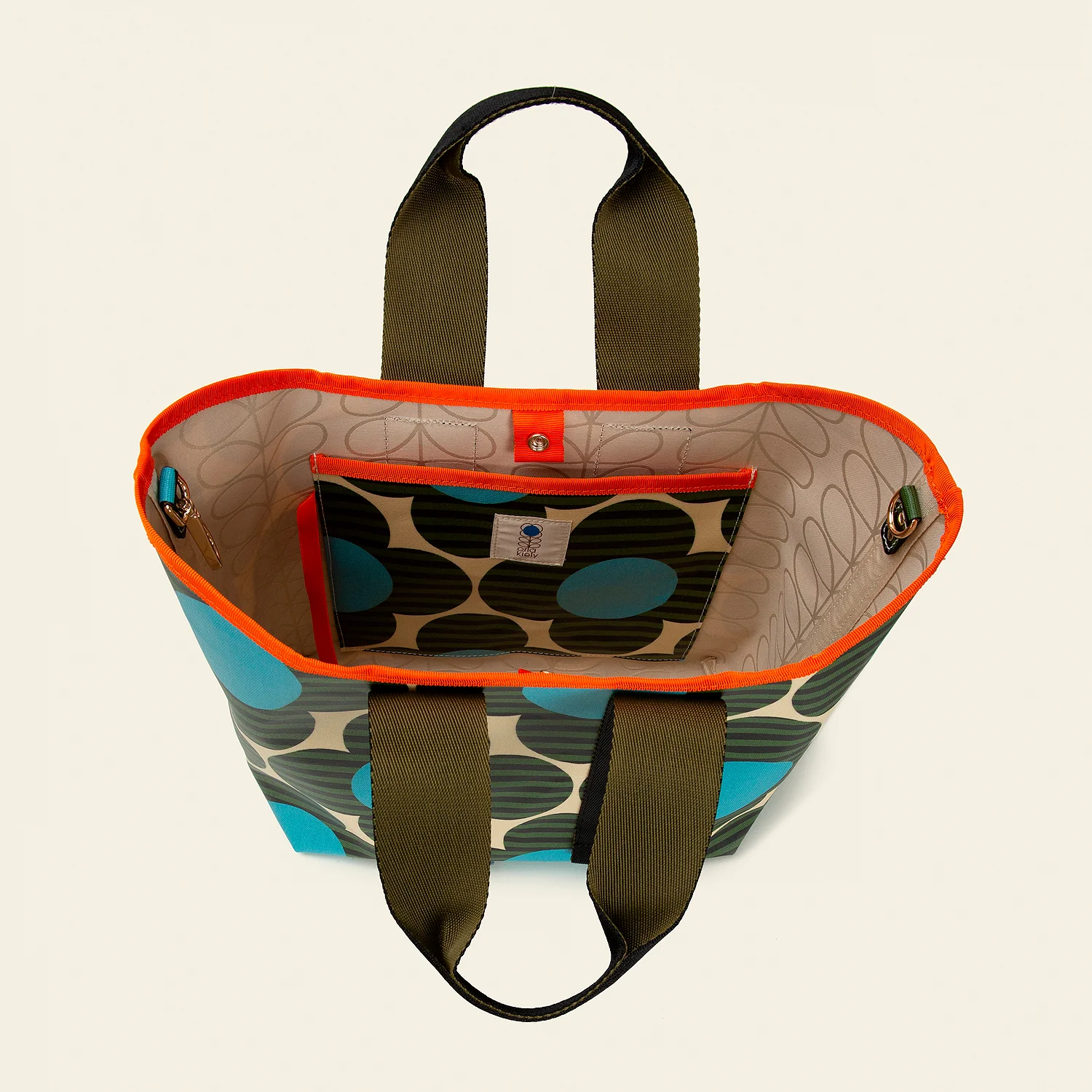 Carrysmall Medium Tote - Stripe Flower Calypso - Image 3
