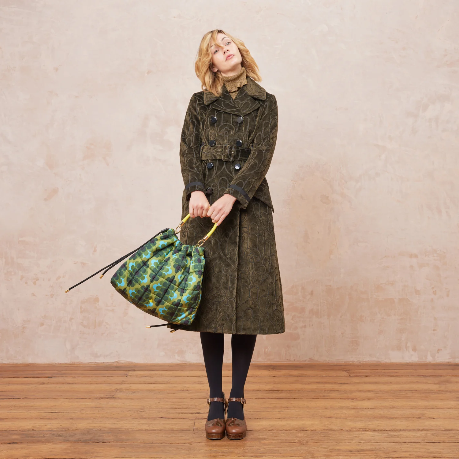 Cirrus Drawstring Handbag - Cosmos Green - Image 6
