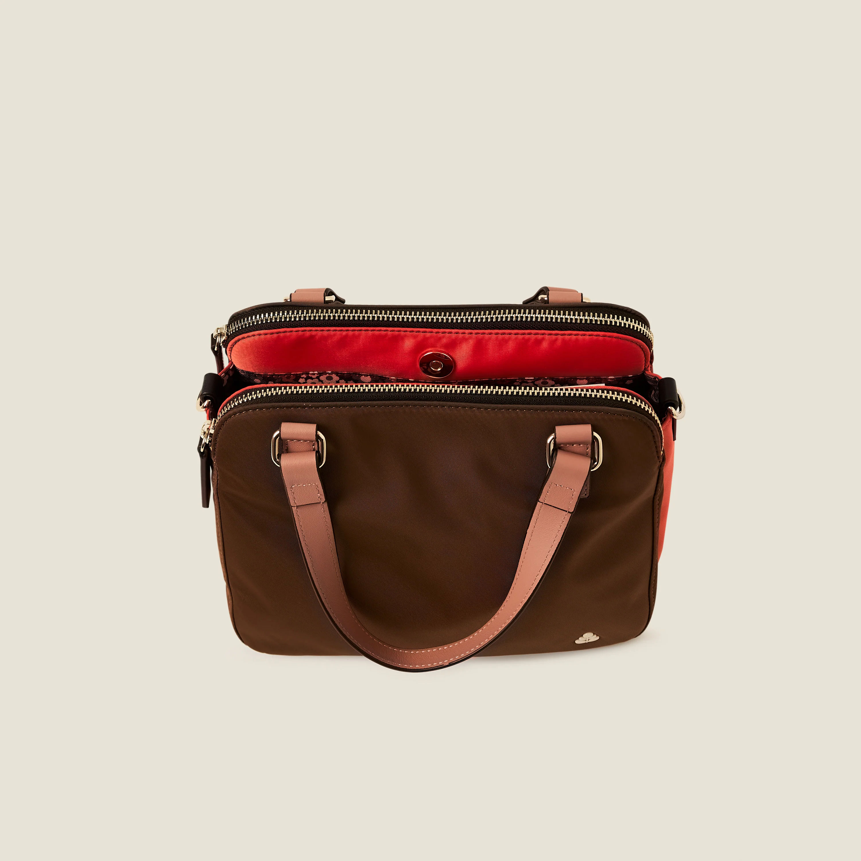 Colourblock Shoulder Bag - Brown - Image 4