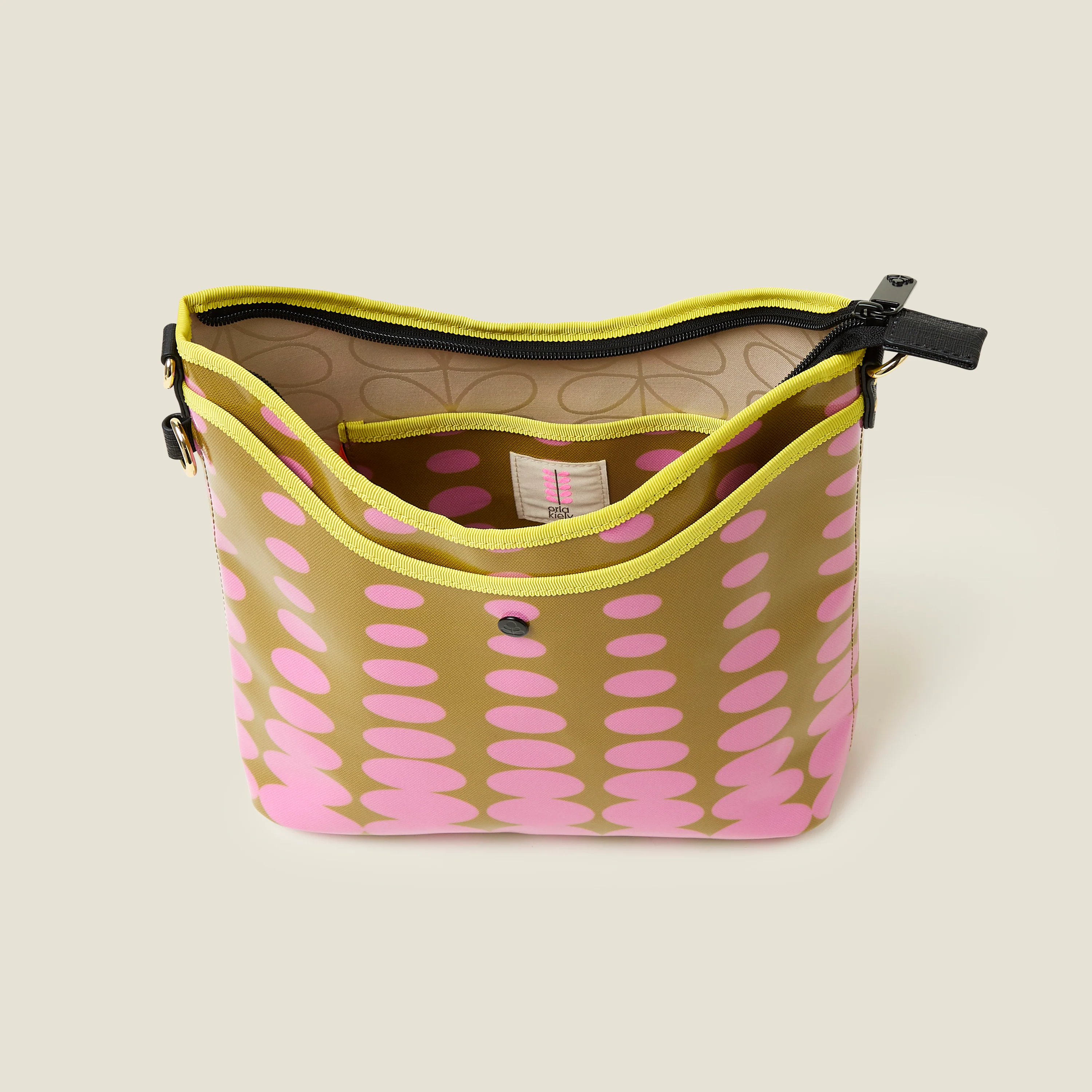 Cross Carry Crossbody - Optical Oval Ochre - Image 5