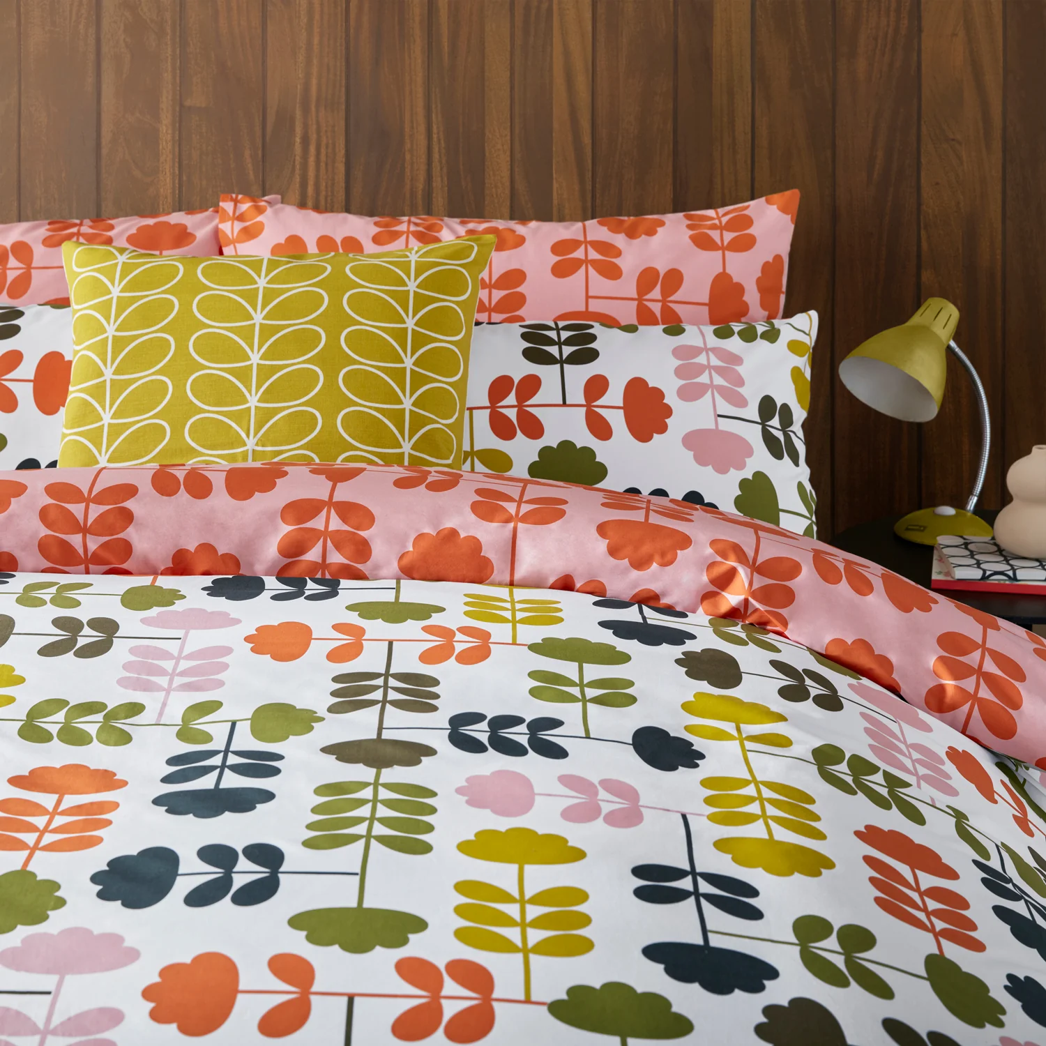 Cut Stem Bed Linen Set - Paprika