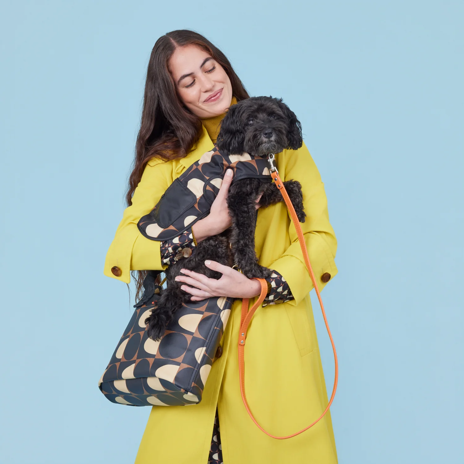 Dog Coat - Spot Square Mocha - Image 8