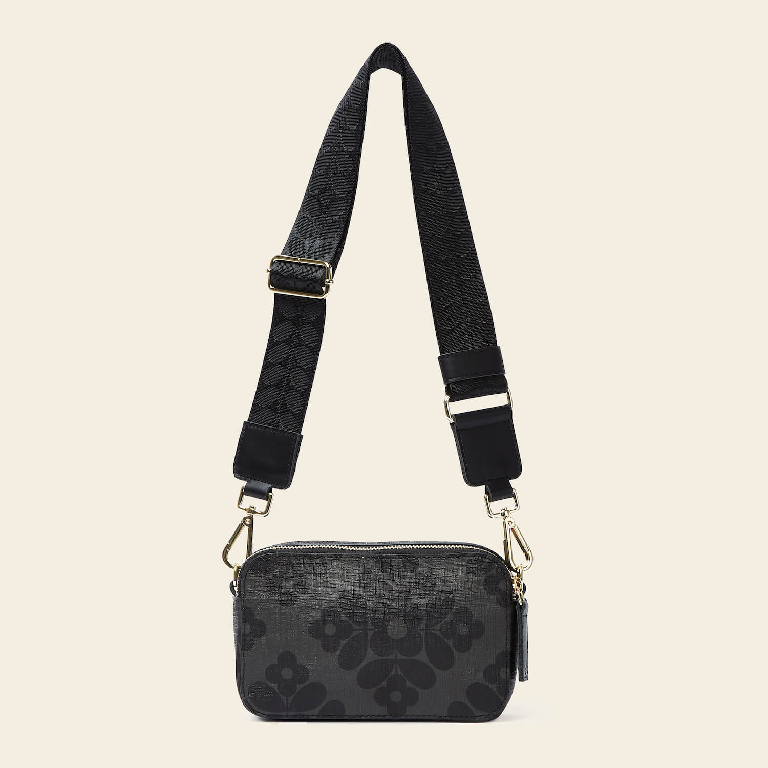 Duo Crossbody - Flower Tile Charcoal - Image 4