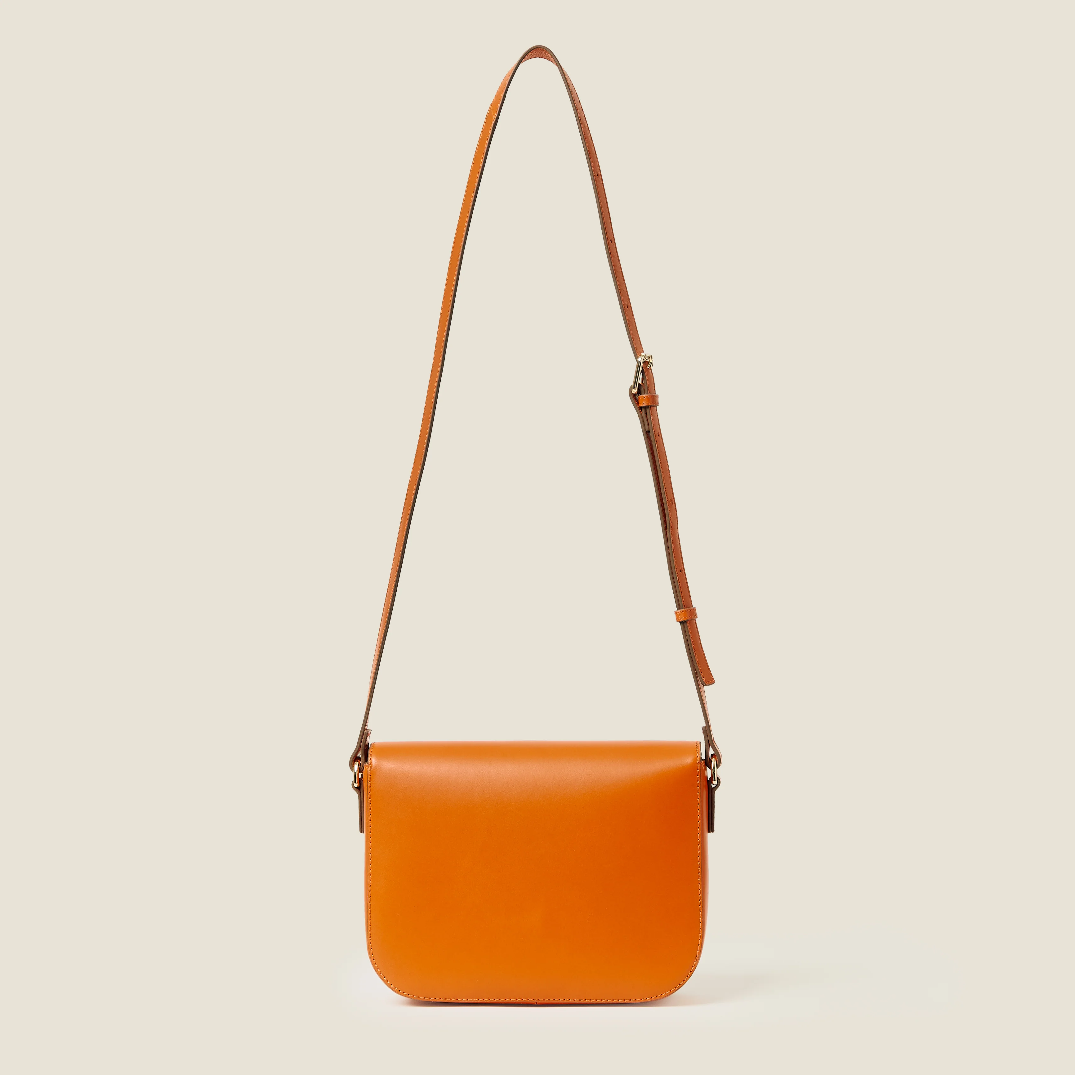 Eclipse Leather Crossbody Bag - Orange - Image 4