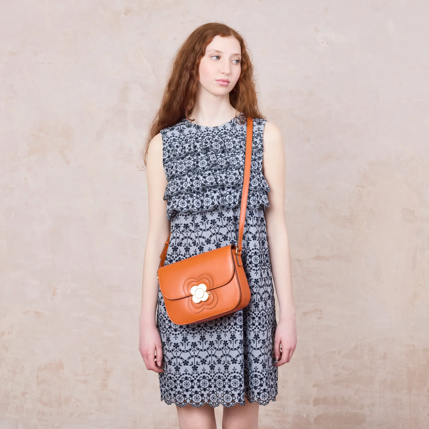 Eclipse Leather Crossbody Bag - Orange - Image 6