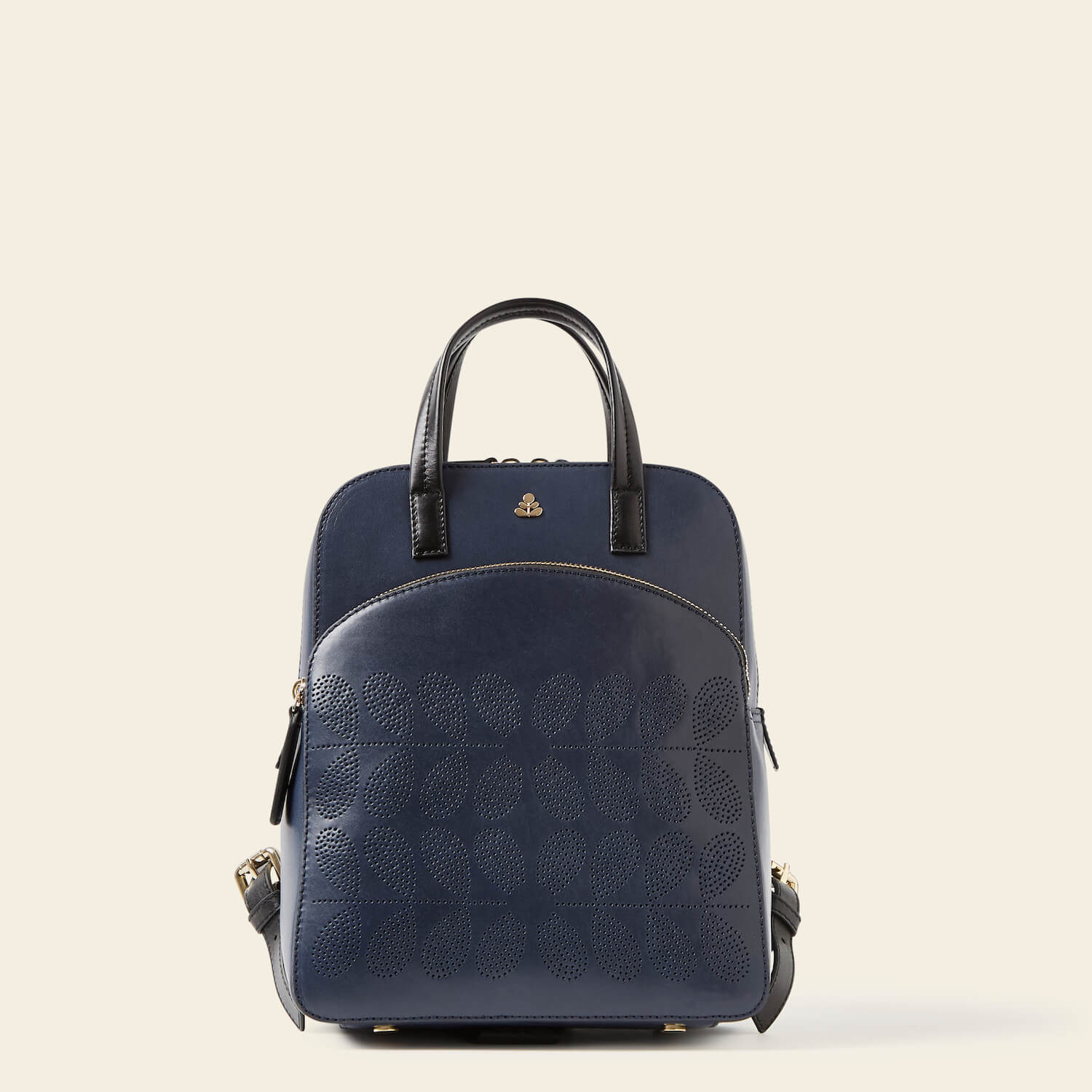 Emilia Petite Backpack - Navy Punched Flower - Image 2