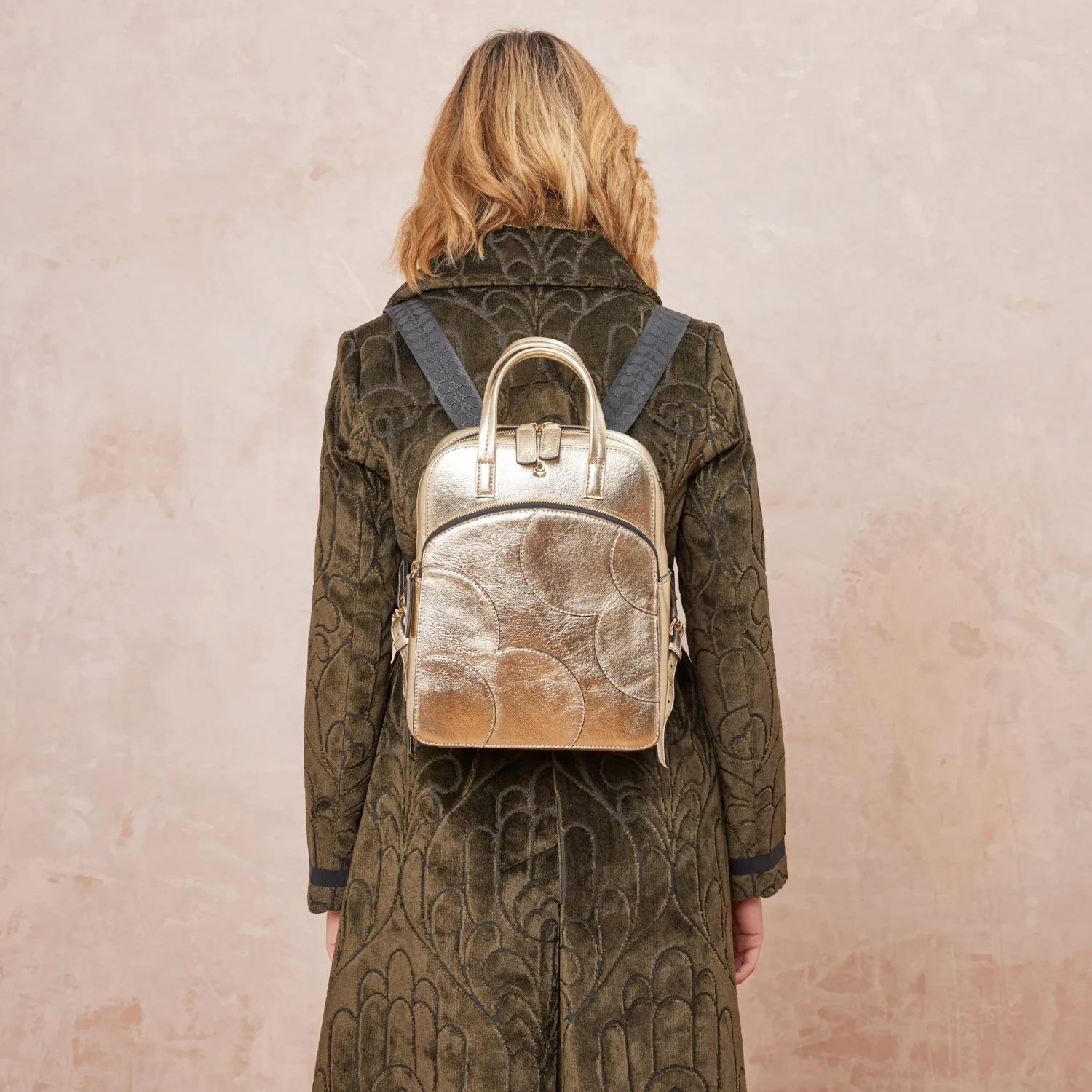 Emilia Petite Backpack - Spot Flower Gold - Image 2