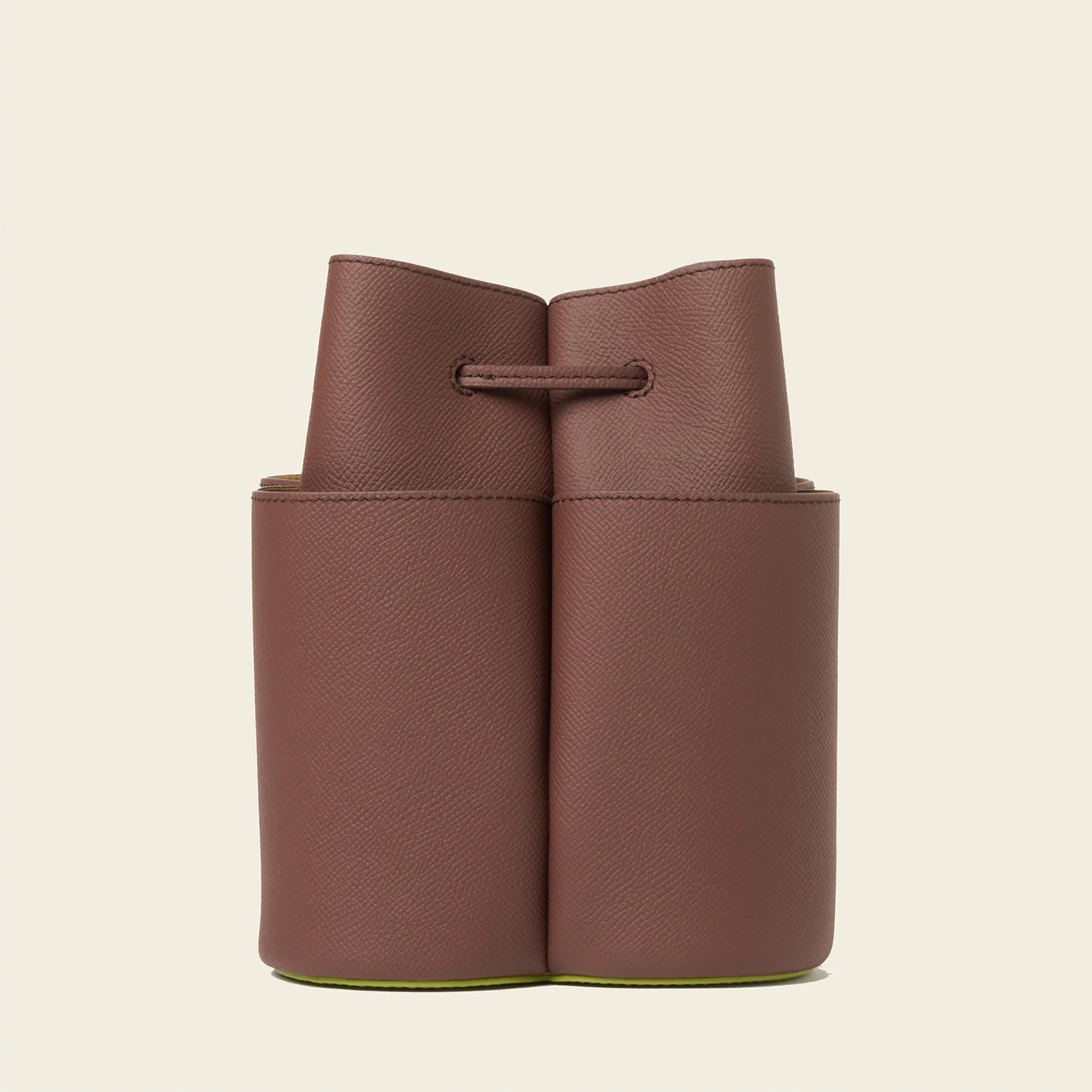 Medium Flower Petal Leather Crossbody Bag - Dark Brown - Image 3