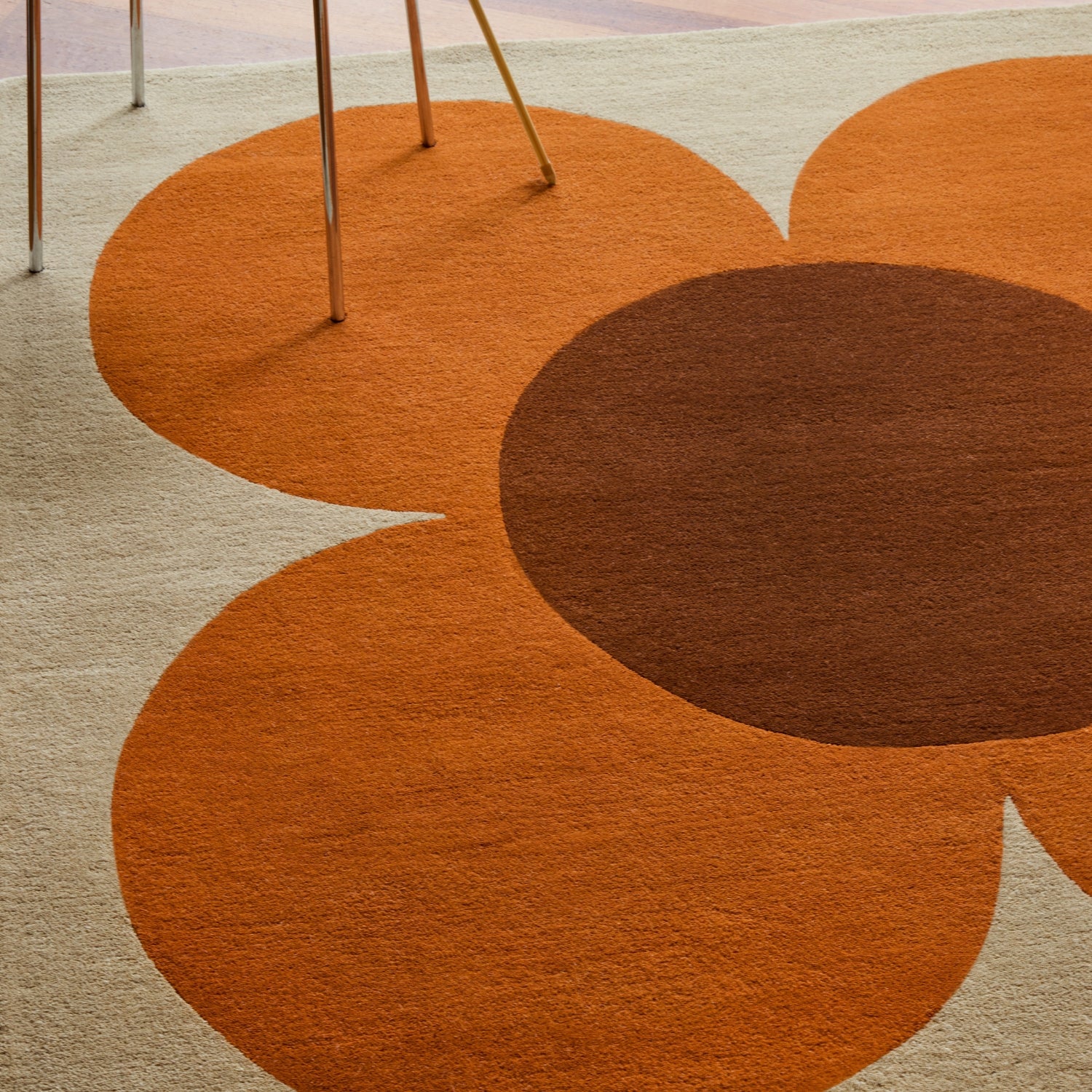 Flower Placement Rug - Pumpkin Ecru - Image 2