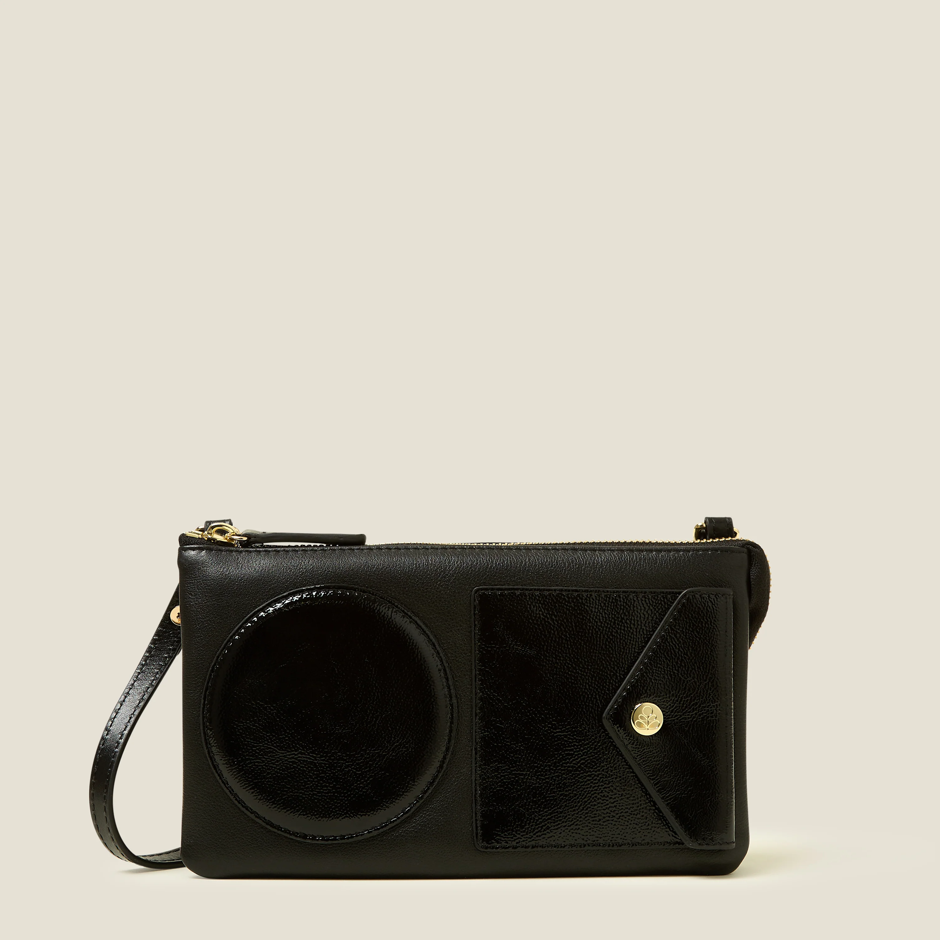 Folio Crossbody - OK Applique Black