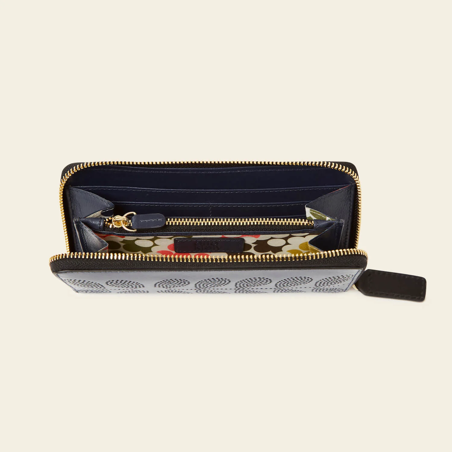 Forget Me Not Wallet - Navy Punched Flower - Image 4