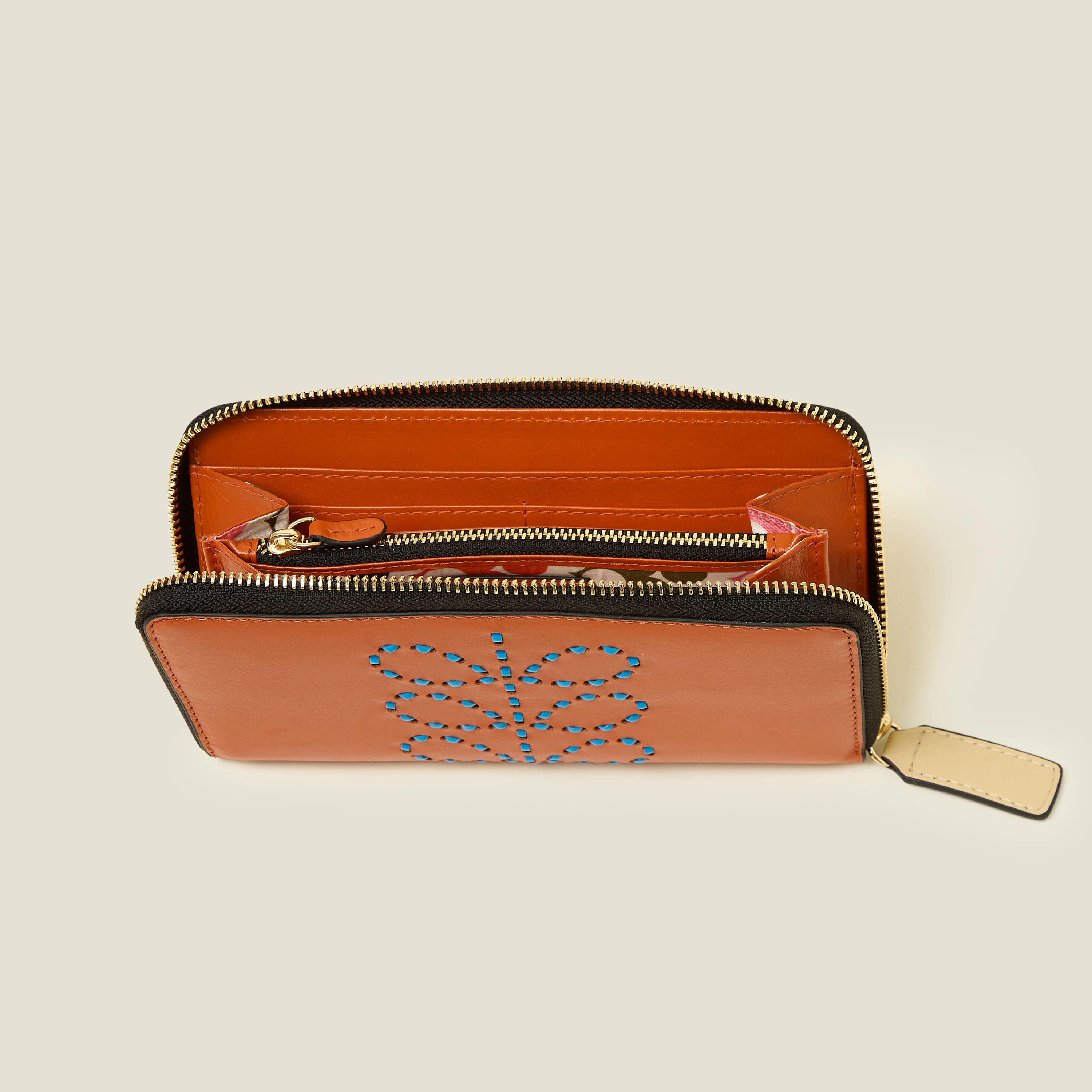 Forget Me Not Wallet - Whipstitch Stem Orange - Image 4