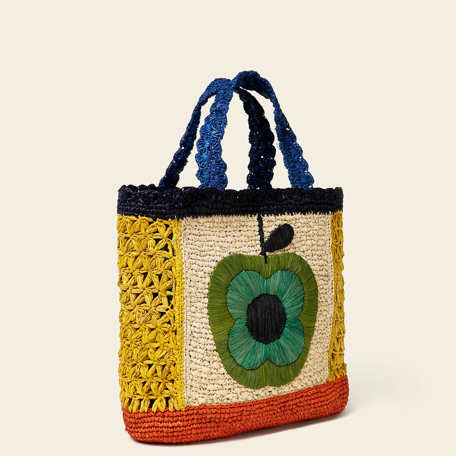 Raffia Basket Bag - Apple - Image 3