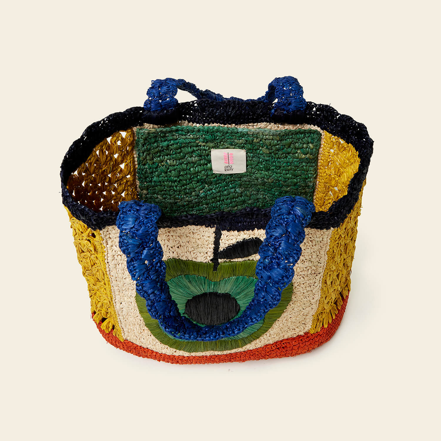 Raffia Basket Bag - Apple - Image 5