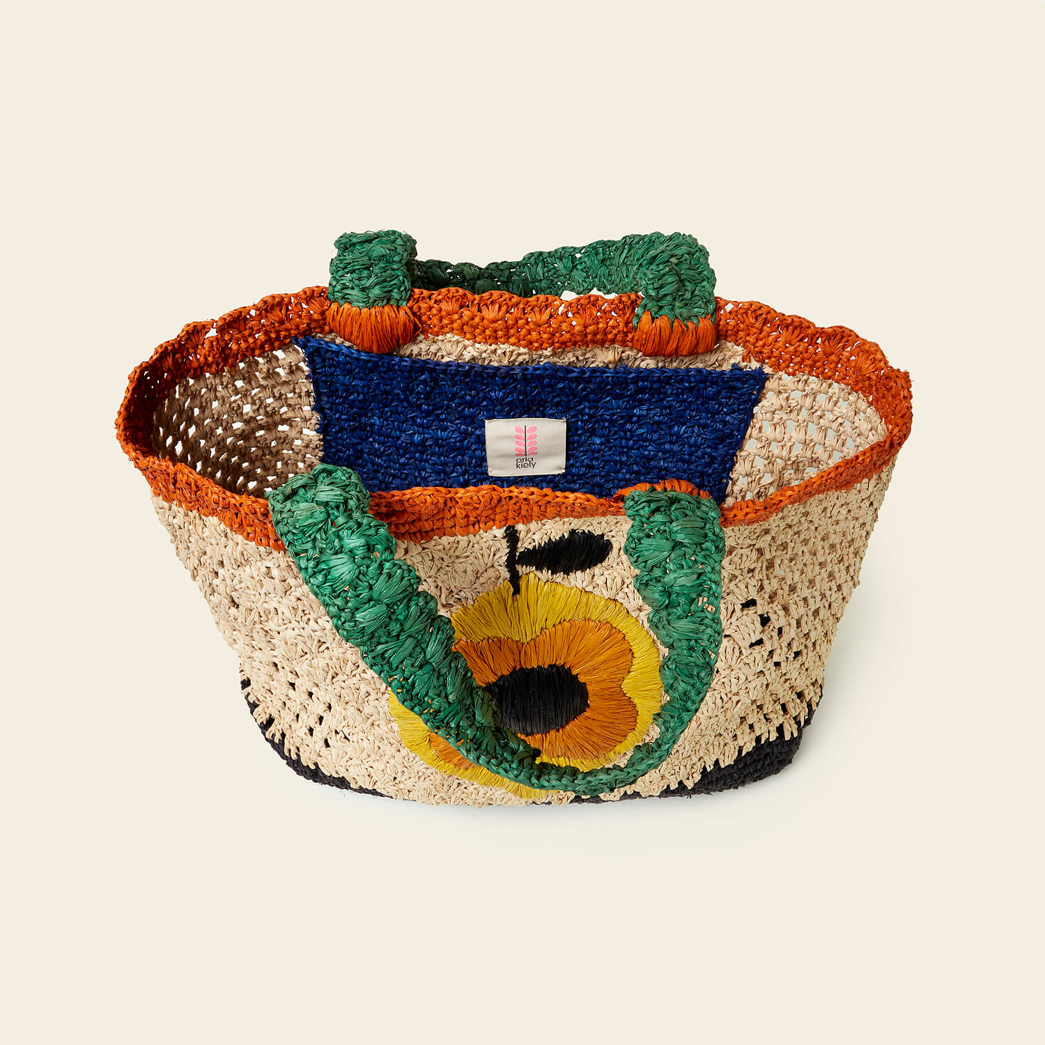 Raffia Basket Bag - Lemon - Image 5