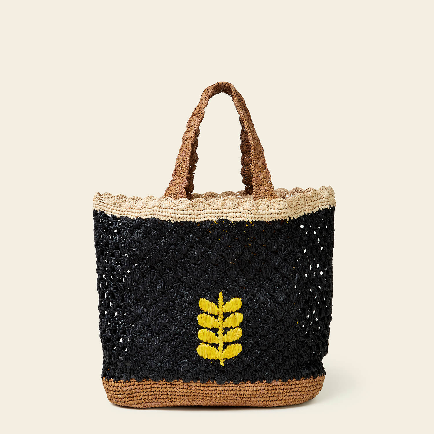 Raffia Basket Bag - Pear - Image 4