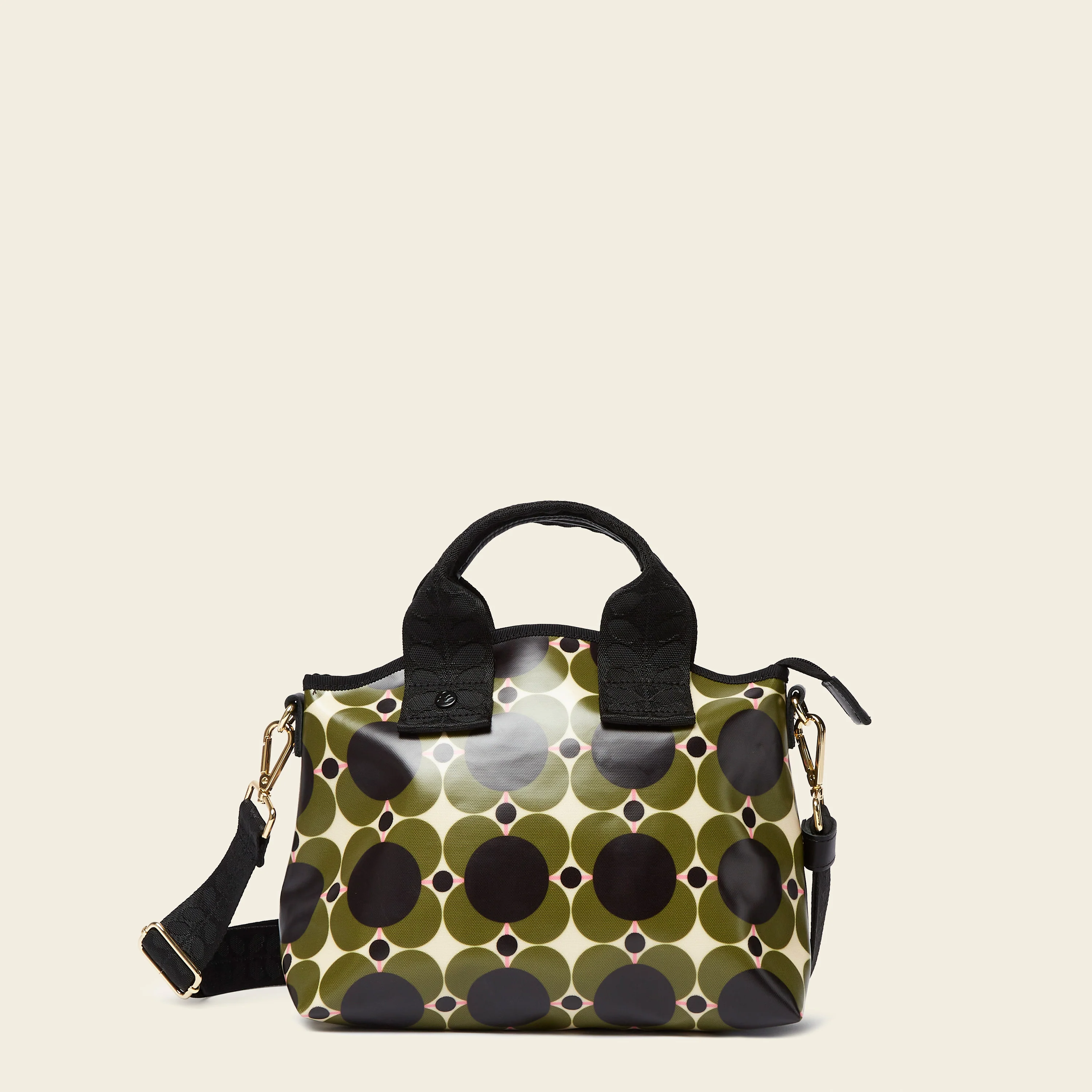 Hand Carry Handbag - Atomic Flower Khaki