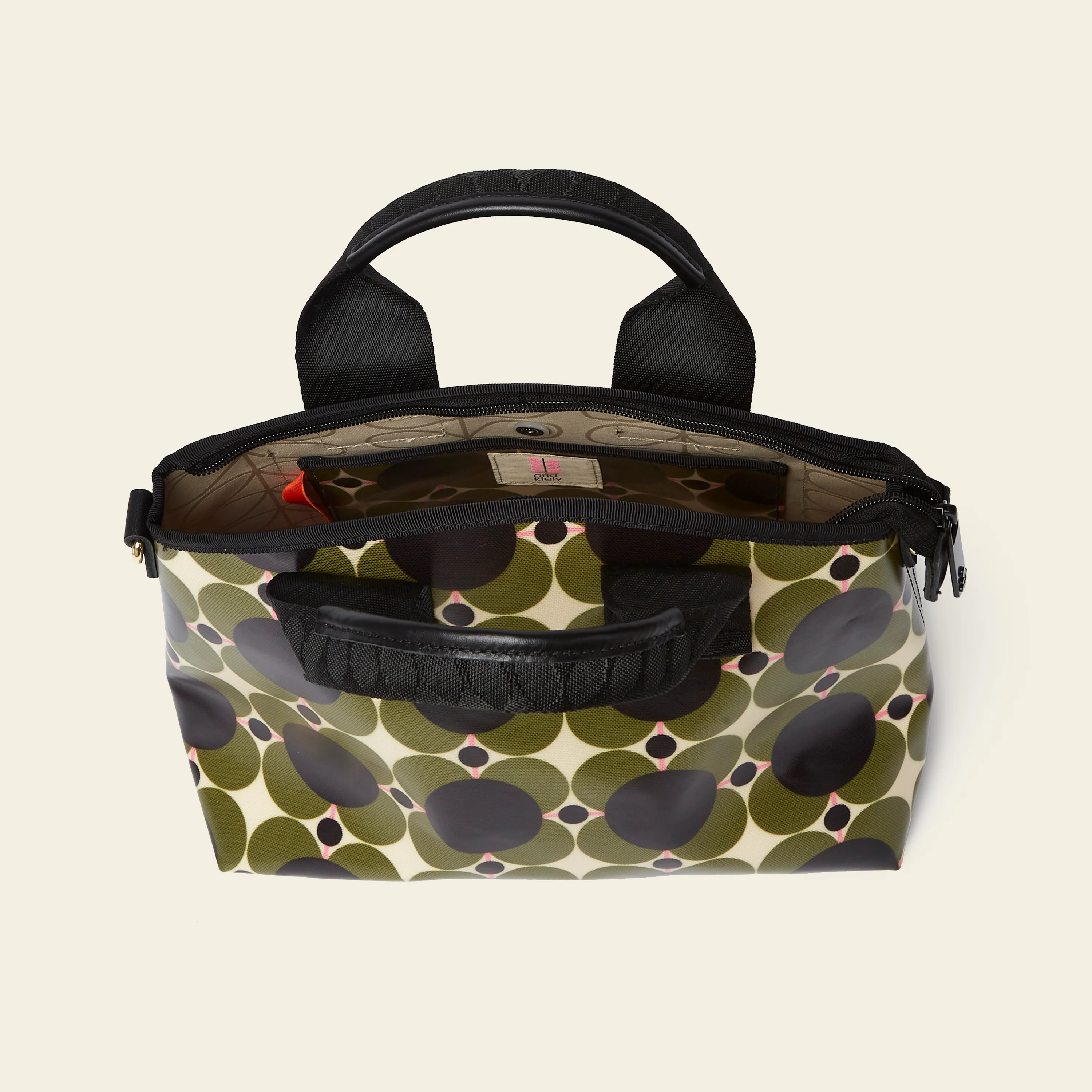 Hand Carry Handbag - Atomic Flower Khaki - Image 5