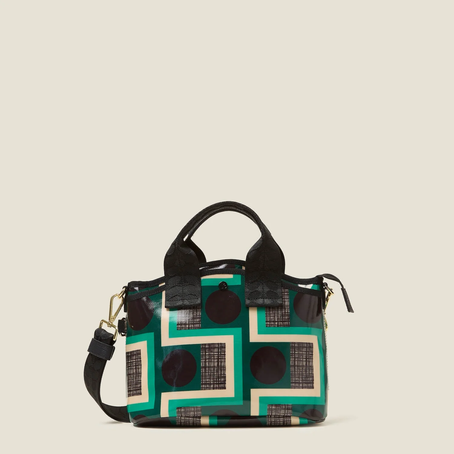Hand Carry Handbag - Balcony Spot Emerald - Image 2