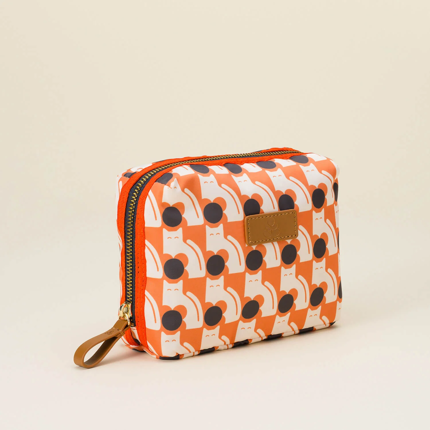 Happy Holiday Medium Pouch - Poppy Cat Orange - Image 2