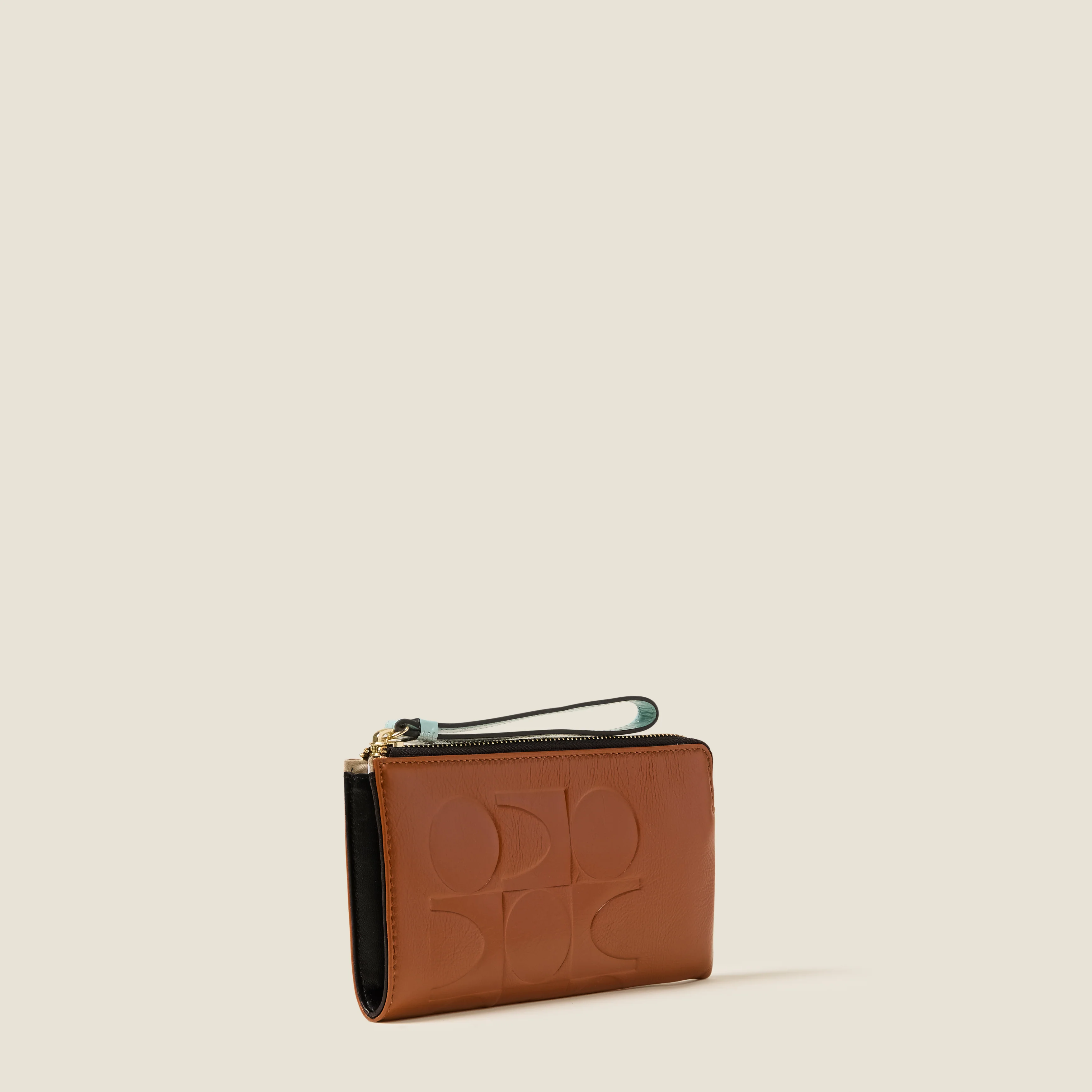 Hold On Leather Wristlet - OK Colourblock Sienna - Image 2