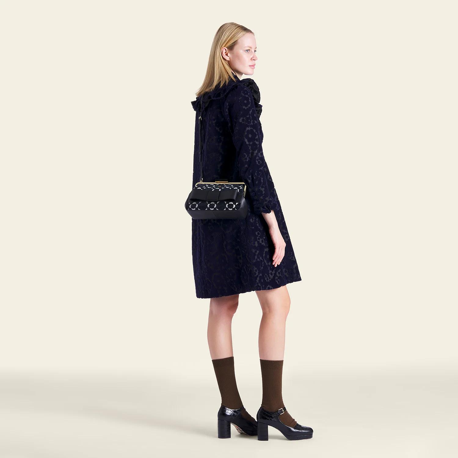 Holly Crossbody - Retro Tile Black - Image 2