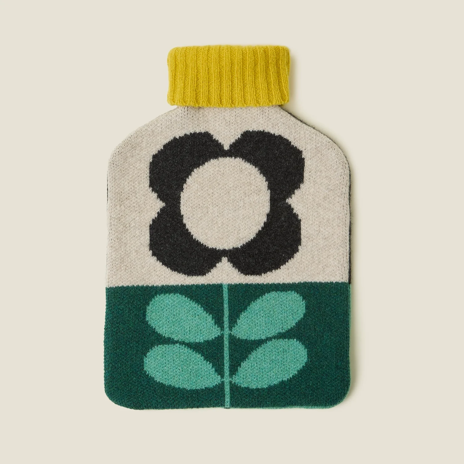 Hot Water Bottle Cover & Wool Blanket Bundle - Duck Egg - Image 3