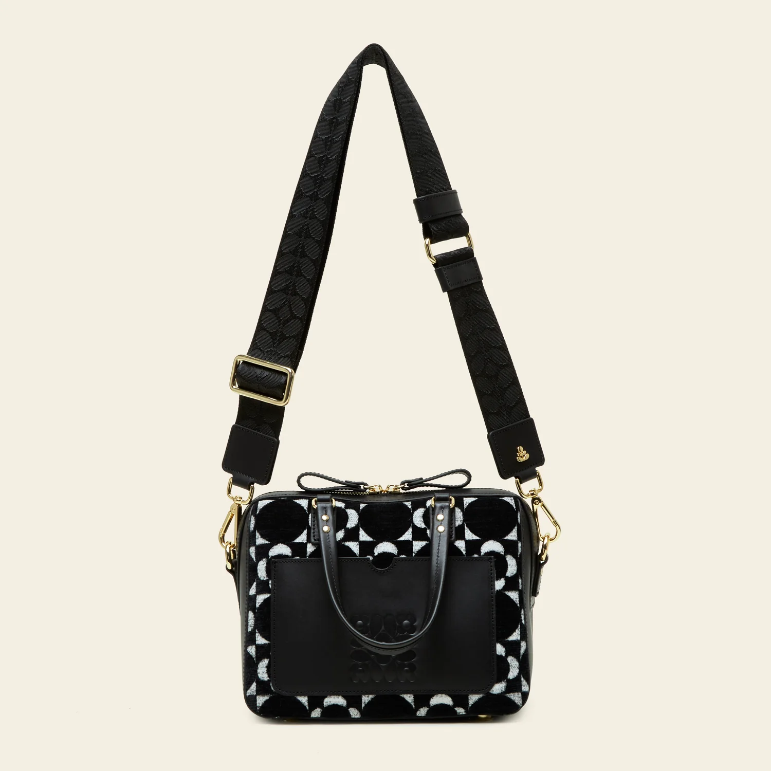 Iris Handbag - Retro Tile Black - Image 5