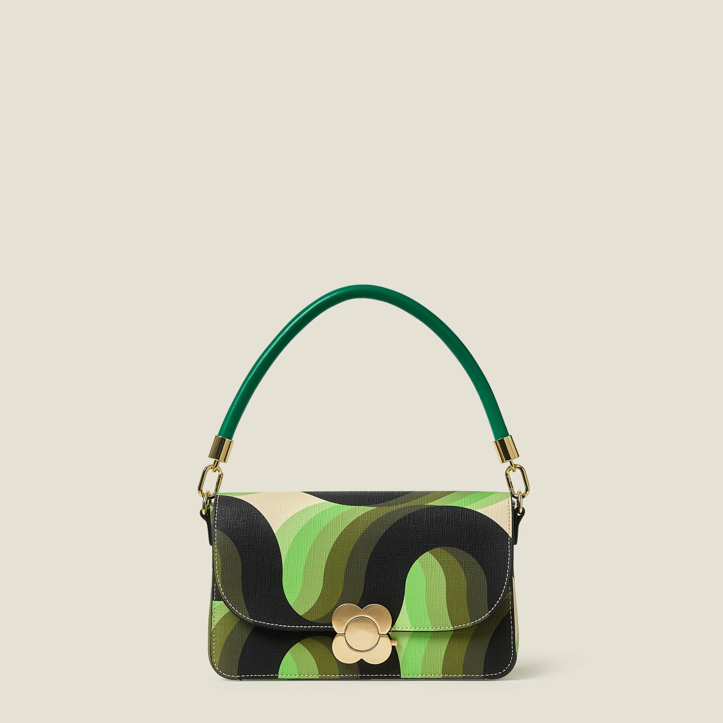 Leather Shoulder Strap - Emerald - Image 3