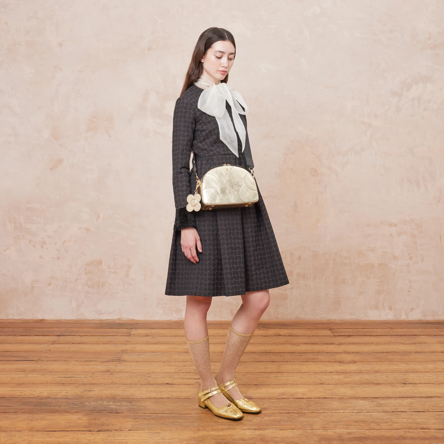 Luna Crossbody - Spot Flower Gold - Image 6